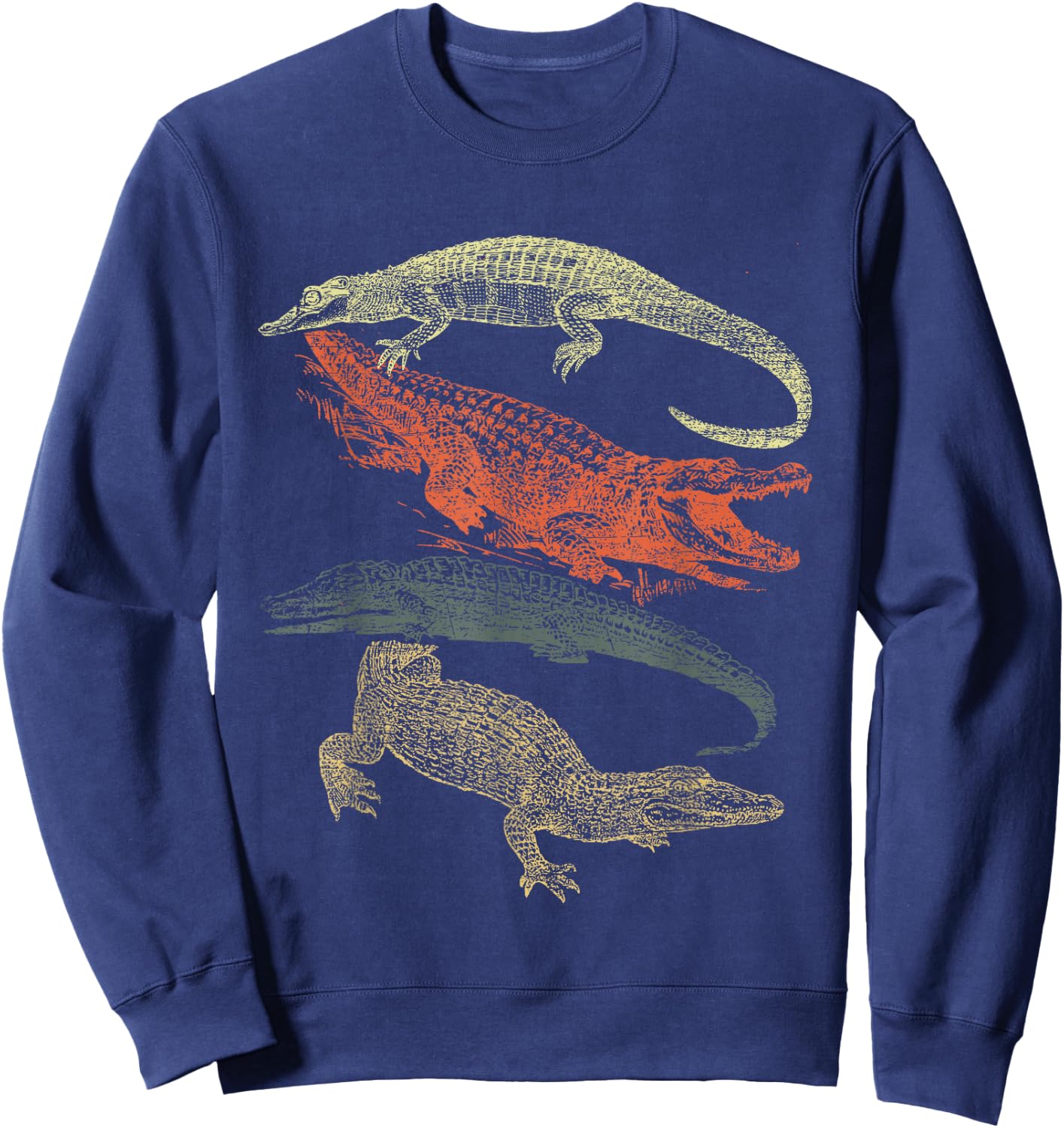 Vintage Crocodiles Retro Crocodile Sweatshirt - Sweatshirt | Navy