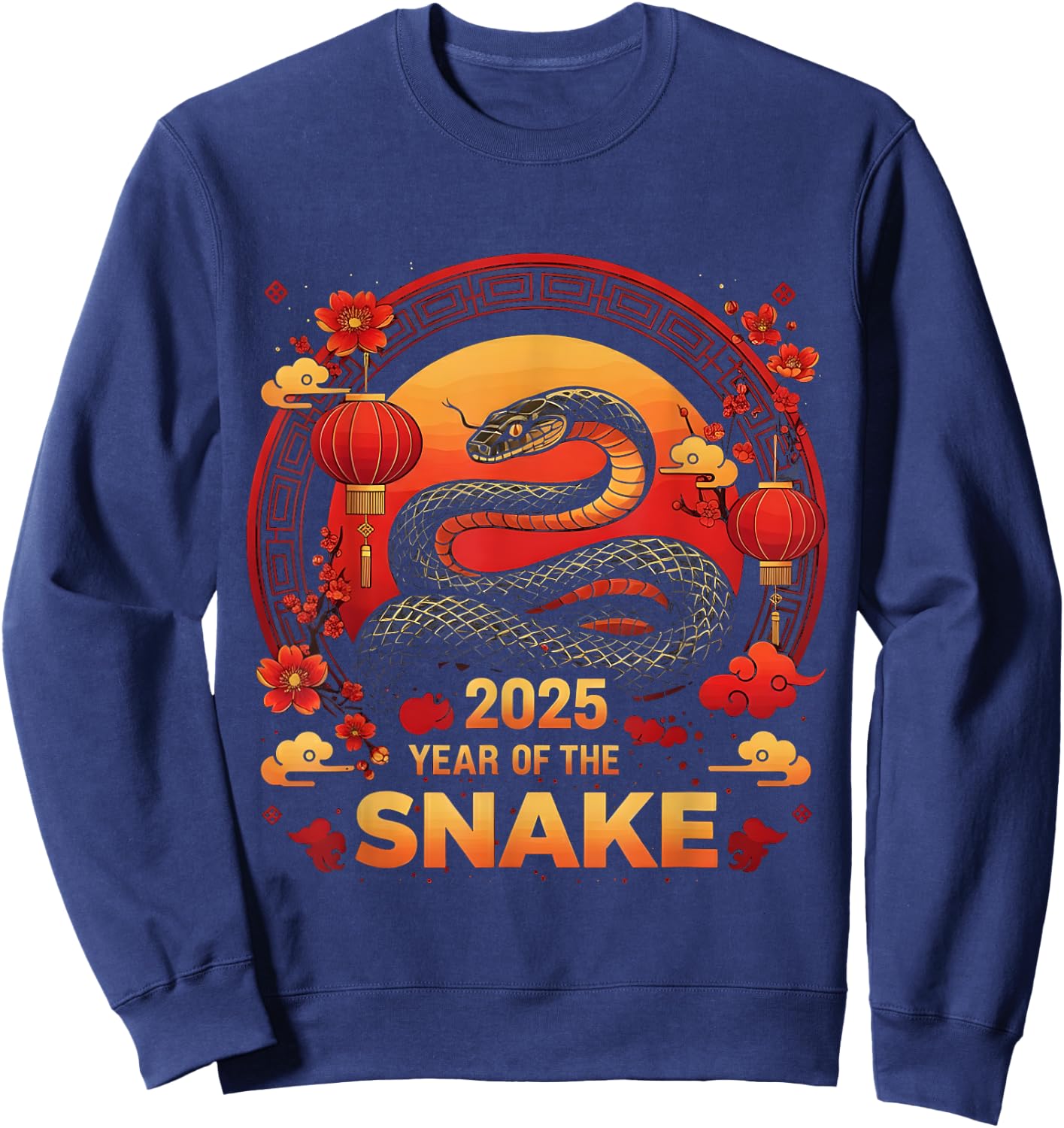 Year Of The Snake 2025 Lunar New Year Chinese New Year 2025 Sweatshirt - Sweatshirt | Navy