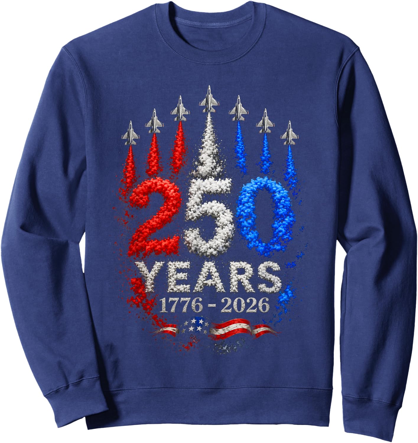 USA America 250 Year Jets Sweatshirt - Sweatshirt | Navy