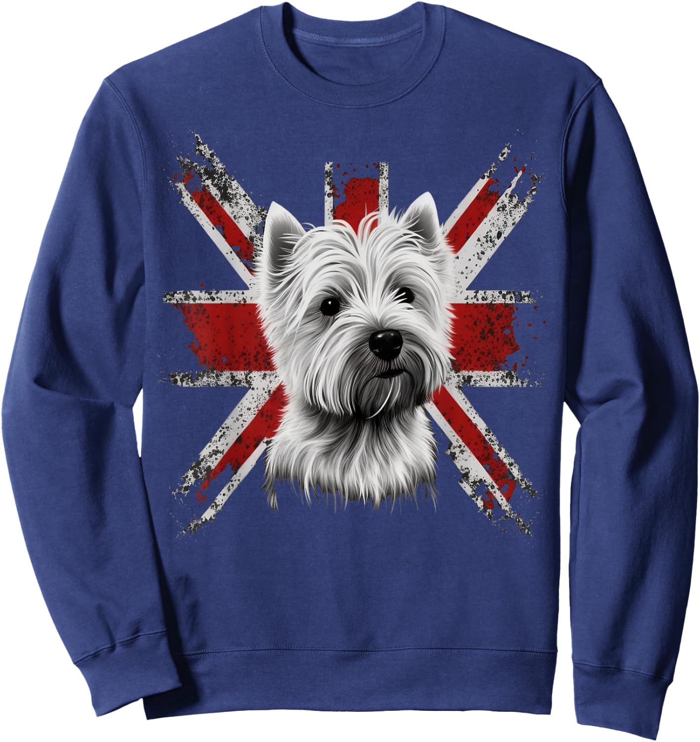 Britisch UK Westie Grossbritannien West Highland White Terrier Sweatshirt - Sweatshirt | Navy