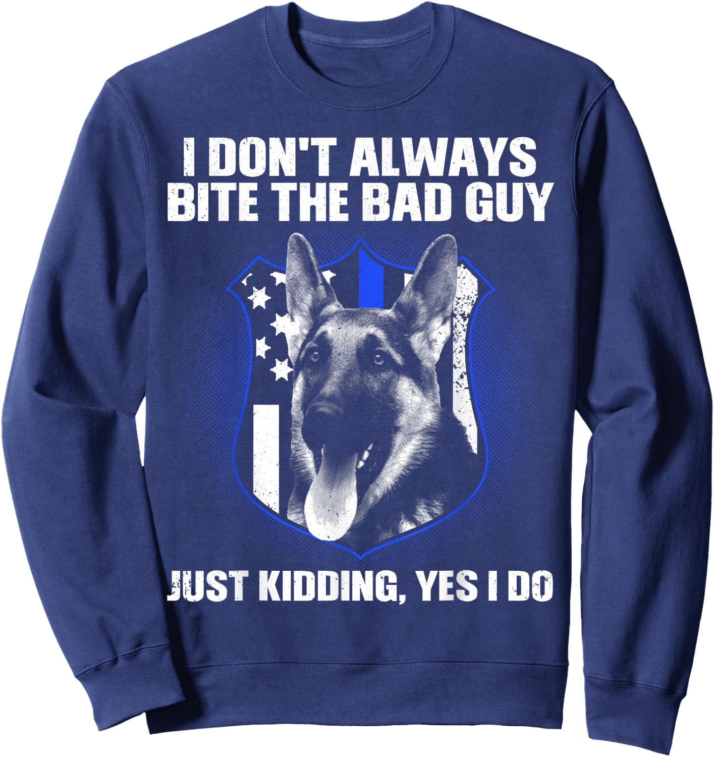 Funny K9 Police Dog Design Women K9 German Shepherd Sweatshirt - Sweatshirt | Navy
