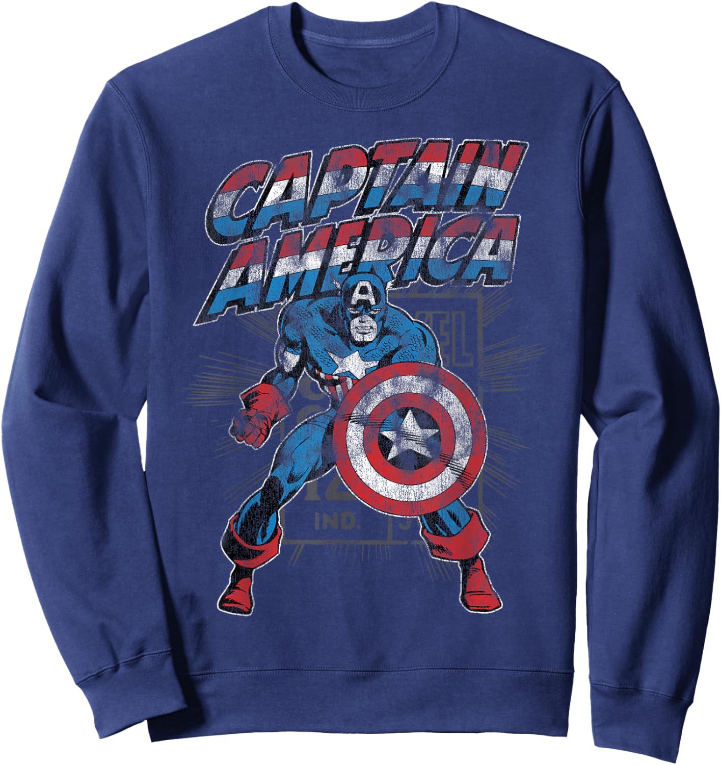 Marvel Captain America Retro Sweatshirt - Sweatshirt | Navy