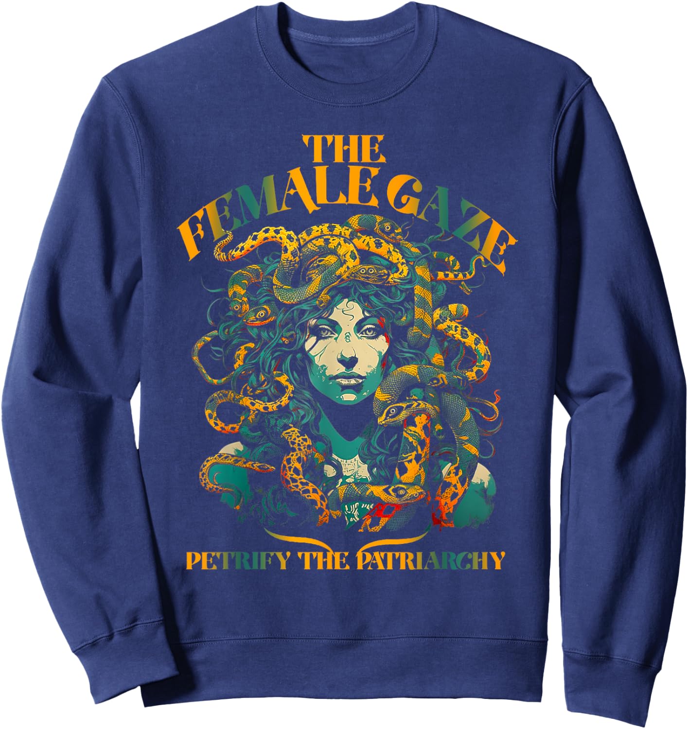 The female gaze | Petrify the patriarchy Sweatshirt - Sweatshirt | Navy