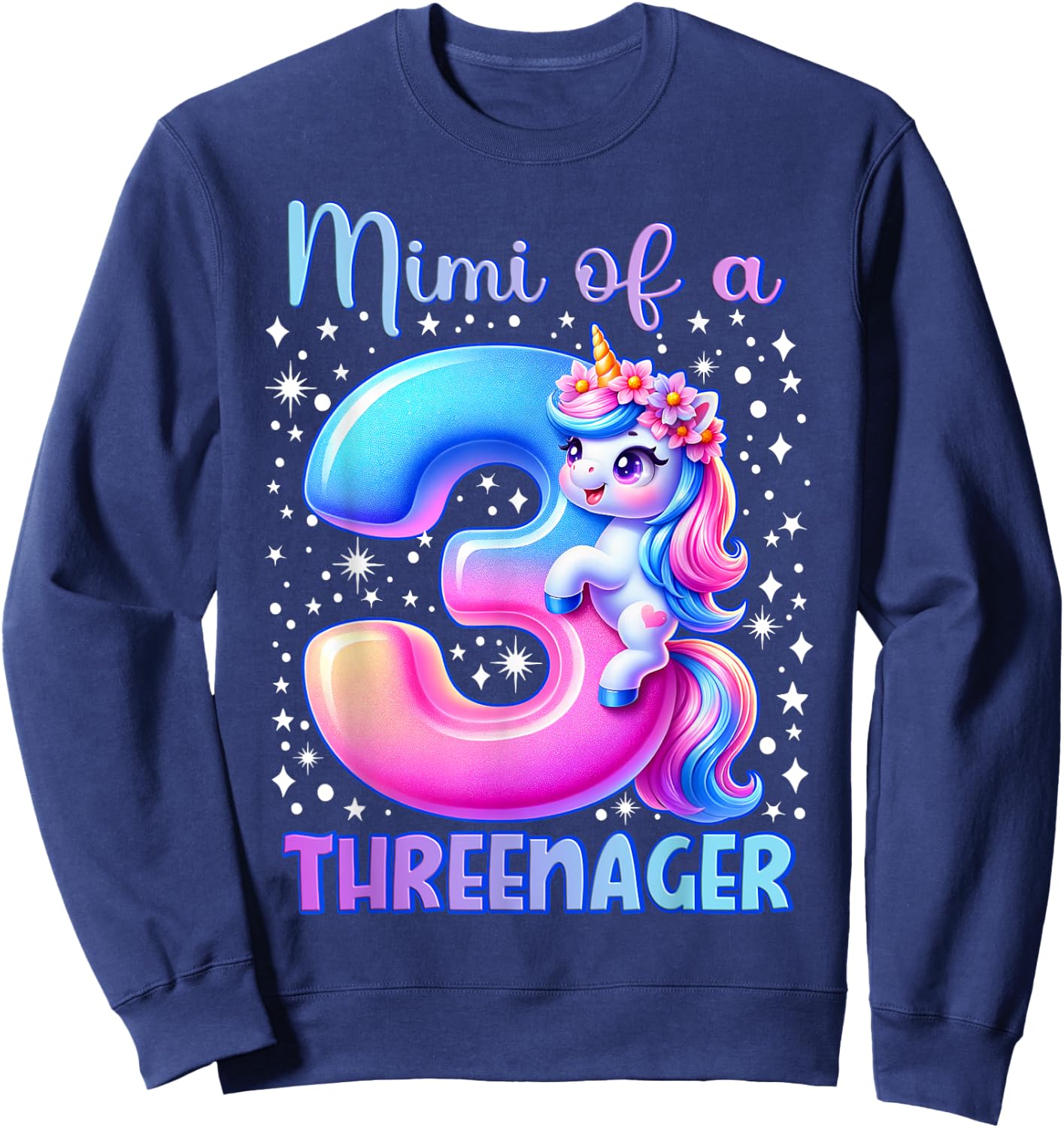 Mimi Of A Threenager Sweatshirt - Sweatshirt | Navy