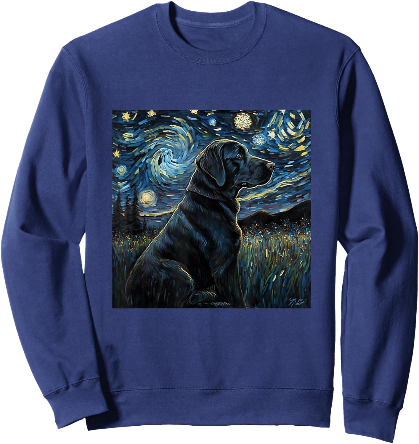 Cute Black Lab Black Labrador Retriever Puppy Dog Mom Animal Women Girls Kids Sweatshirt - Sweatshirt | Navy