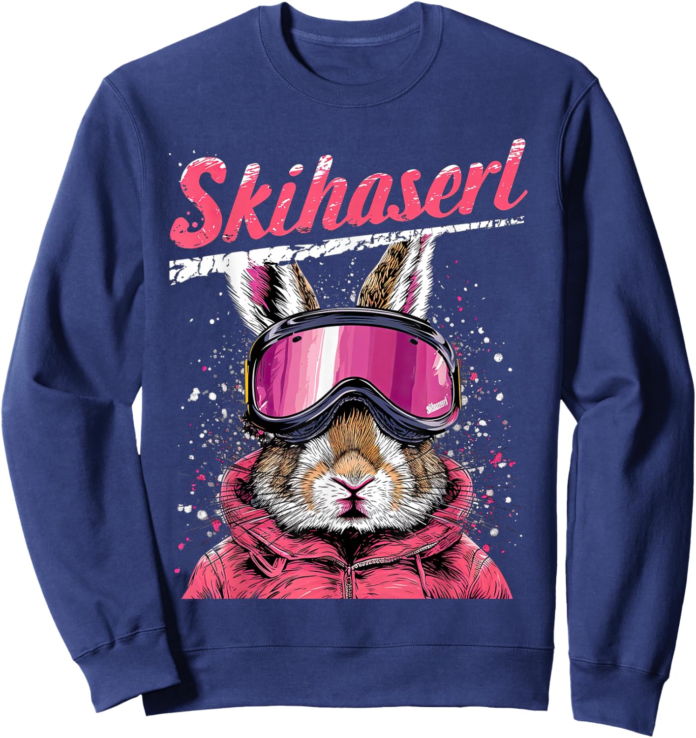 Skihaserl Apres Ski Haserl Skier Winter Women's , black Sweatshirt - Sweatshirt | Navy