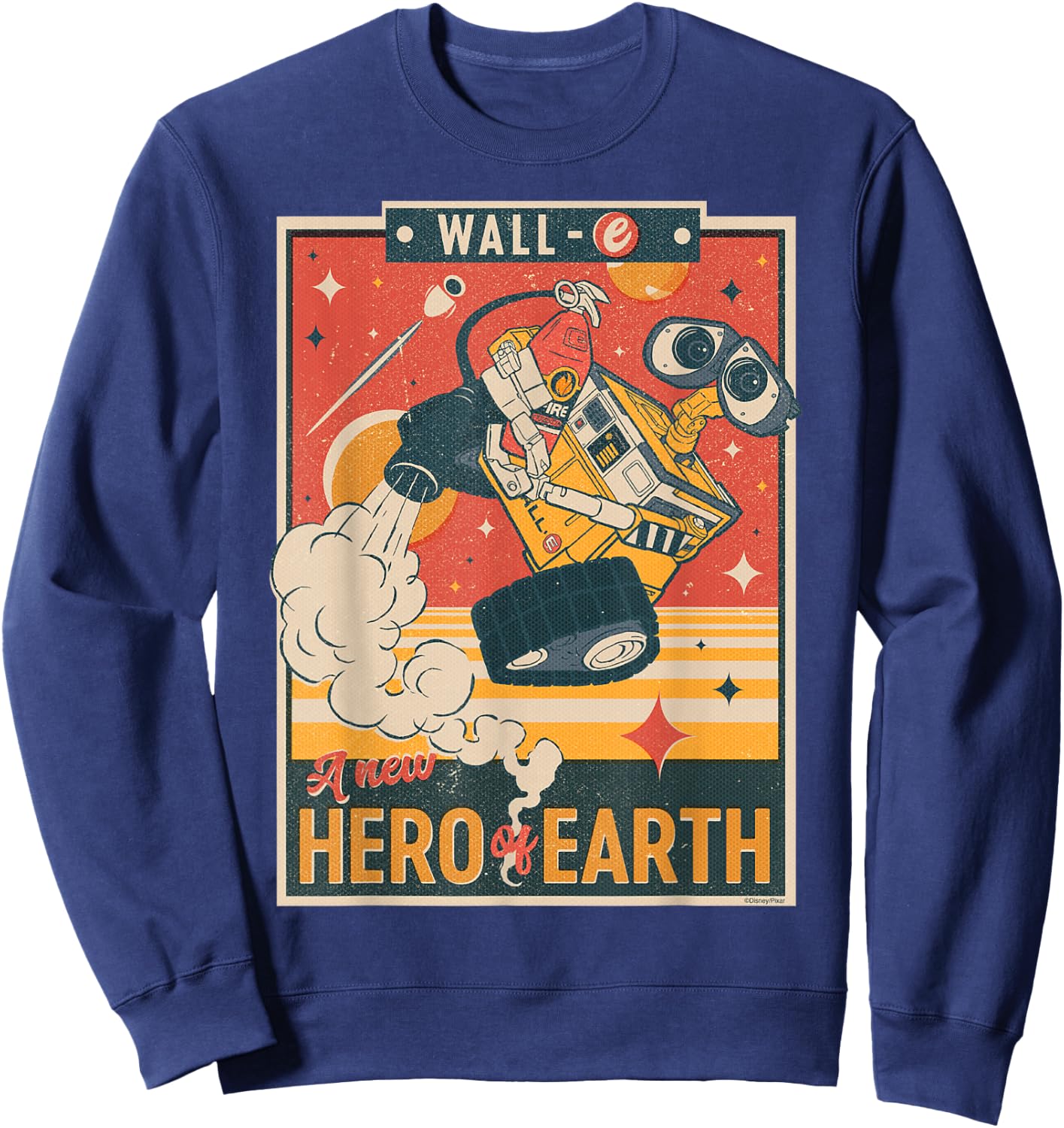 Disney and Pixar's Wall-E A New Hero of Earth , black Sweatshirt - Sweatshirt | Navy