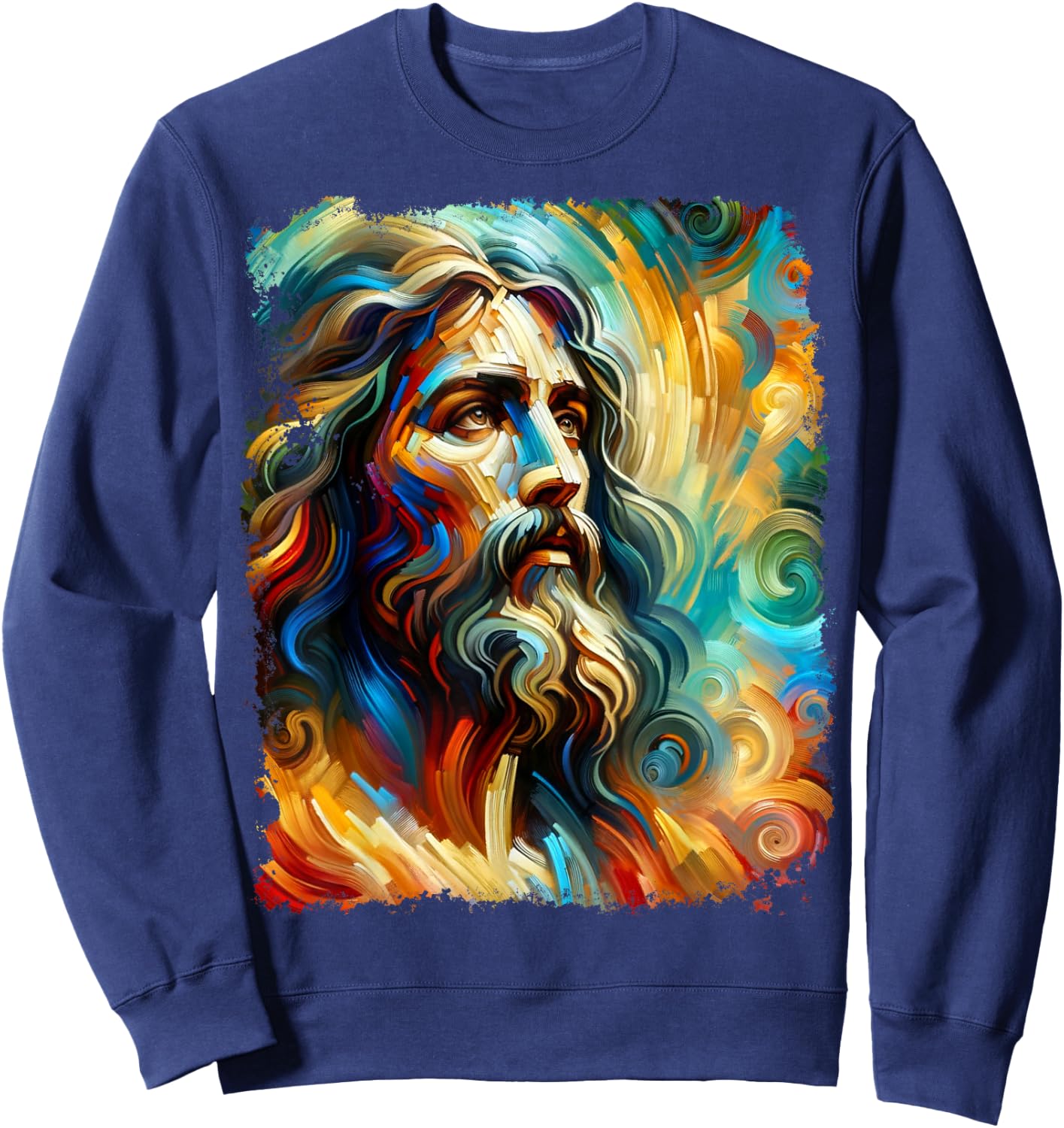 Jesus Christ Pop Art Sweatshirt - Sweatshirt | Navy