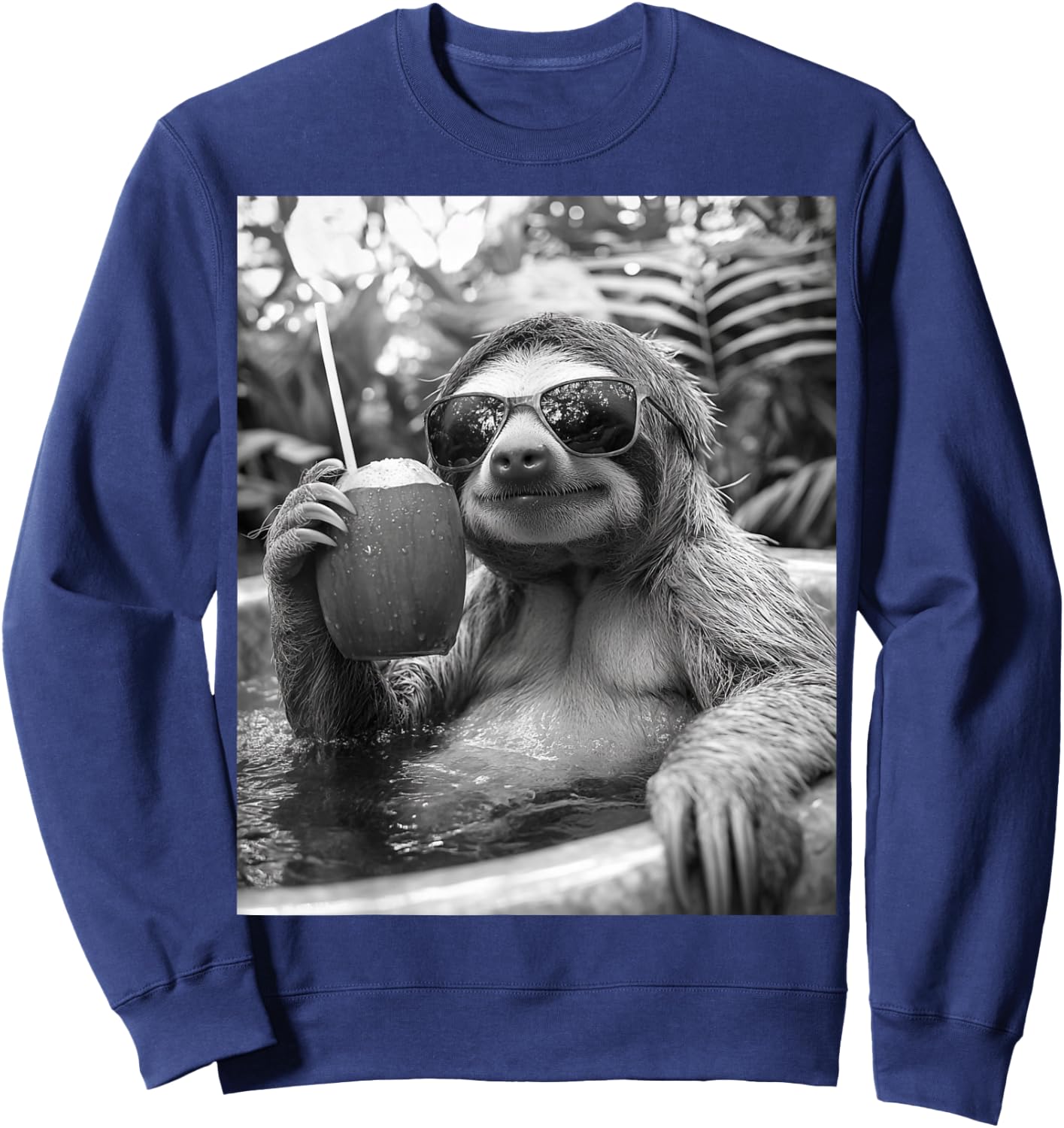 Cool Sloth Selfie Sweatshirt - Sweatshirt | Navy