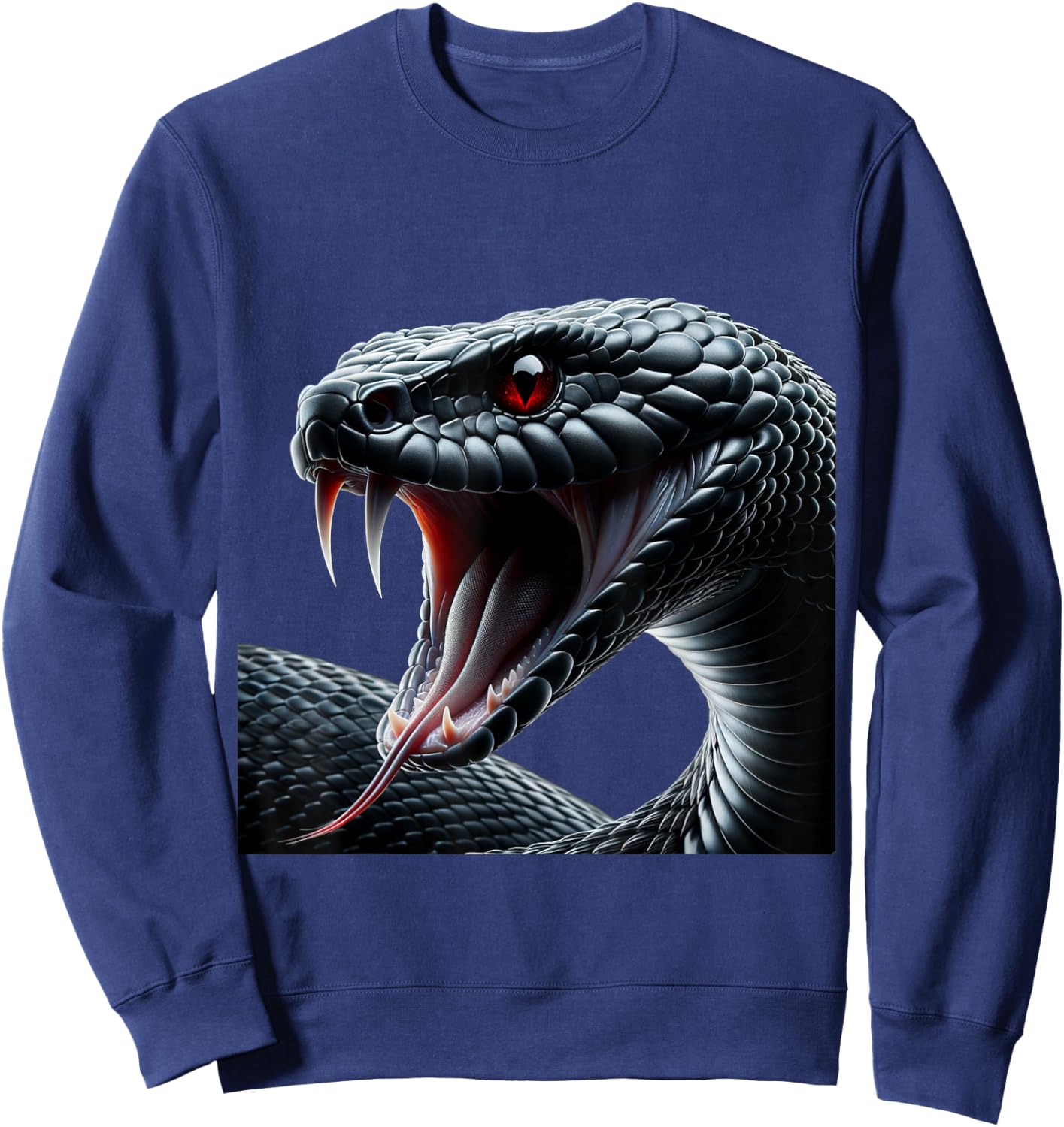 Black Mamba Gothic Shirt Venomous Snake Reptile , Black, S Sweatshirt - Sweatshirt | Navy