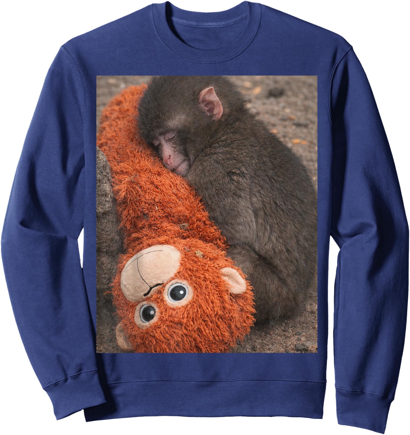Punch The Monkey Meme X AFFE Meme Ape Punch Monkey Baby Meme Sweatshirt - Sweatshirt | Navy