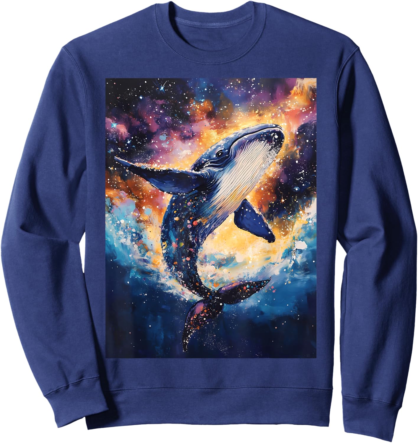 Colorful Whale Sweatshirt - Sweatshirt | Navy