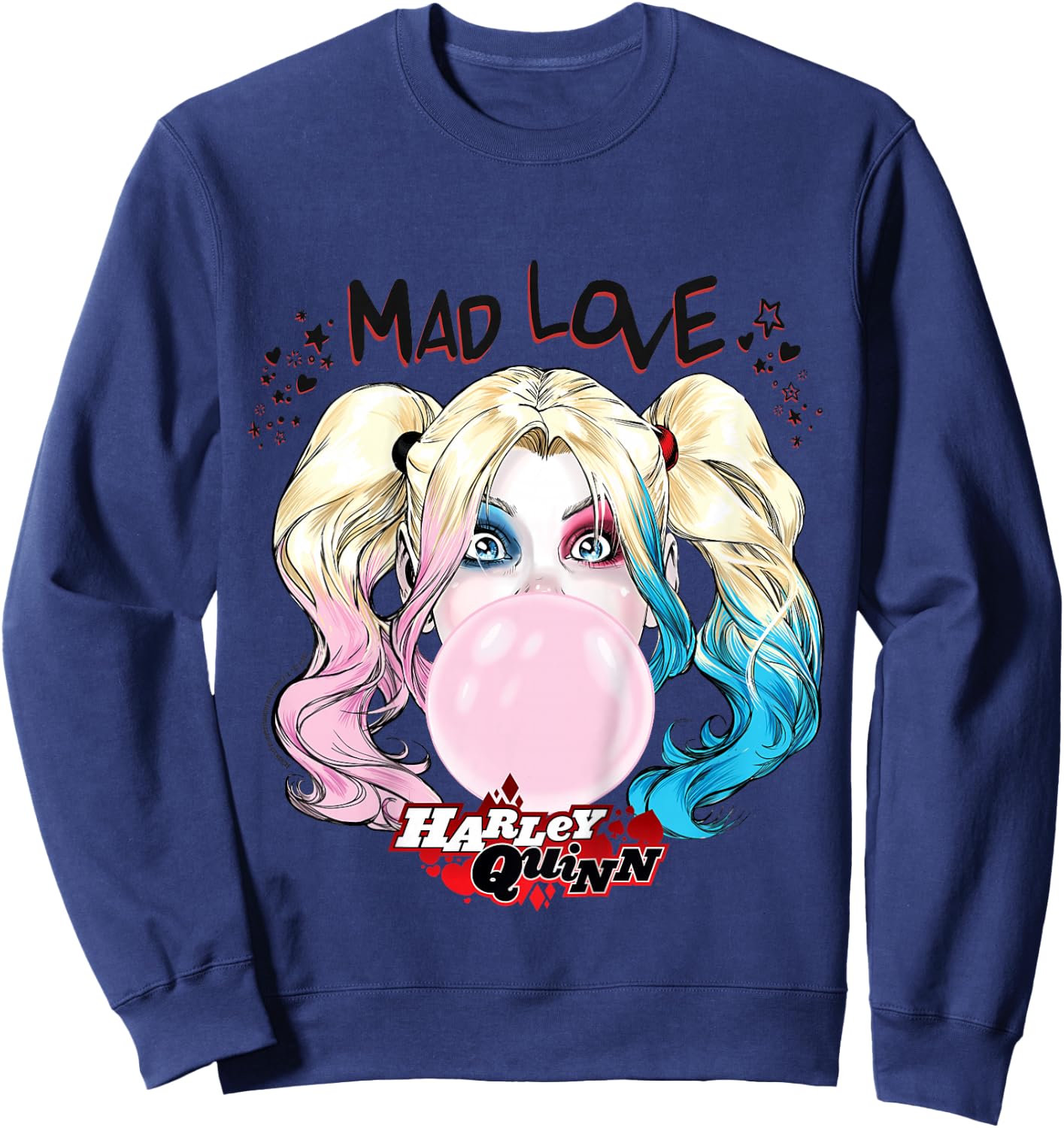 Kids Batman Harley Quinn Bubblegum Mad Love , white, 2 Sweatshirt - Sweatshirt | Navy