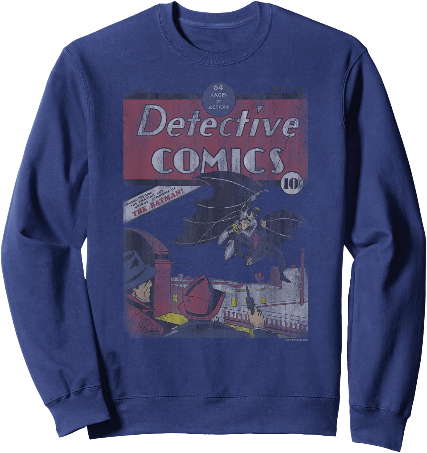 Batman Detective #27 Distressed Sweatshirt - Sweatshirt | Navy