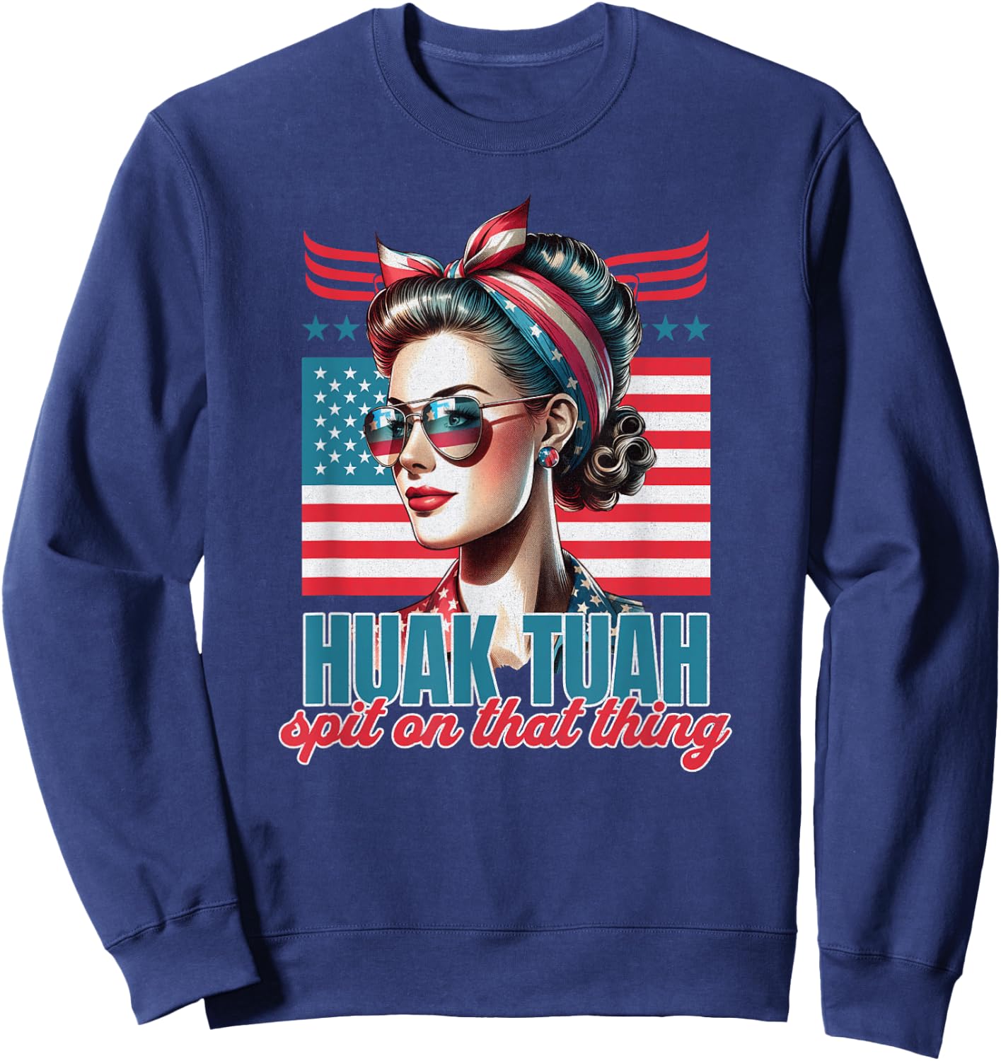 Huak Tuah Spit on That Thing Sweatshirt - Sweatshirt | Navy