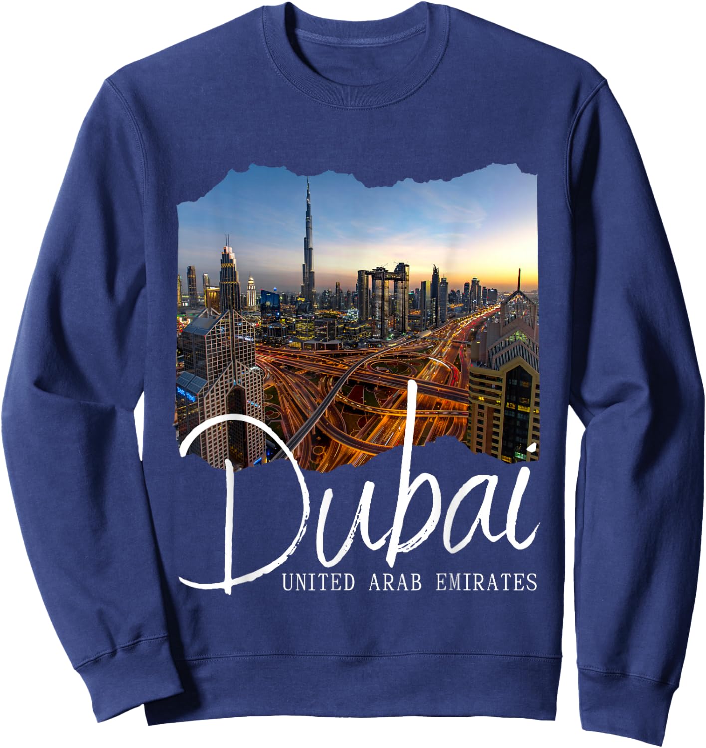 Retro Dubai Souvenir/Dubai Sweatshirt - Sweatshirt | Navy