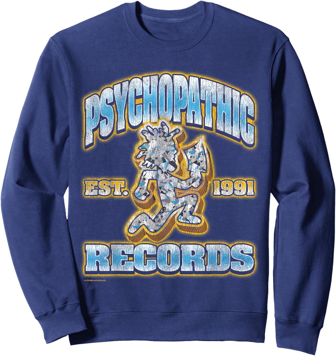 ICP Psychopathic Records Diamond Hatchetman 1991 Music Sweatshirt - Sweatshirt | Navy