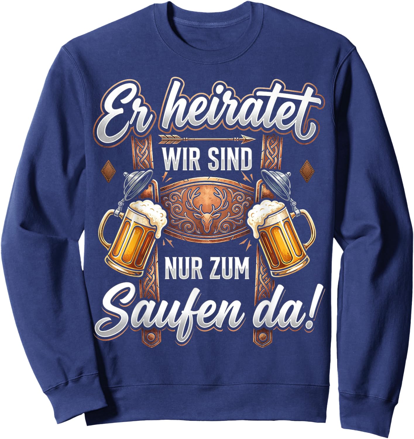 Junggesellenabschied Männer JGA Poltern Polterabend Sweatshirt - Sweatshirt | Navy