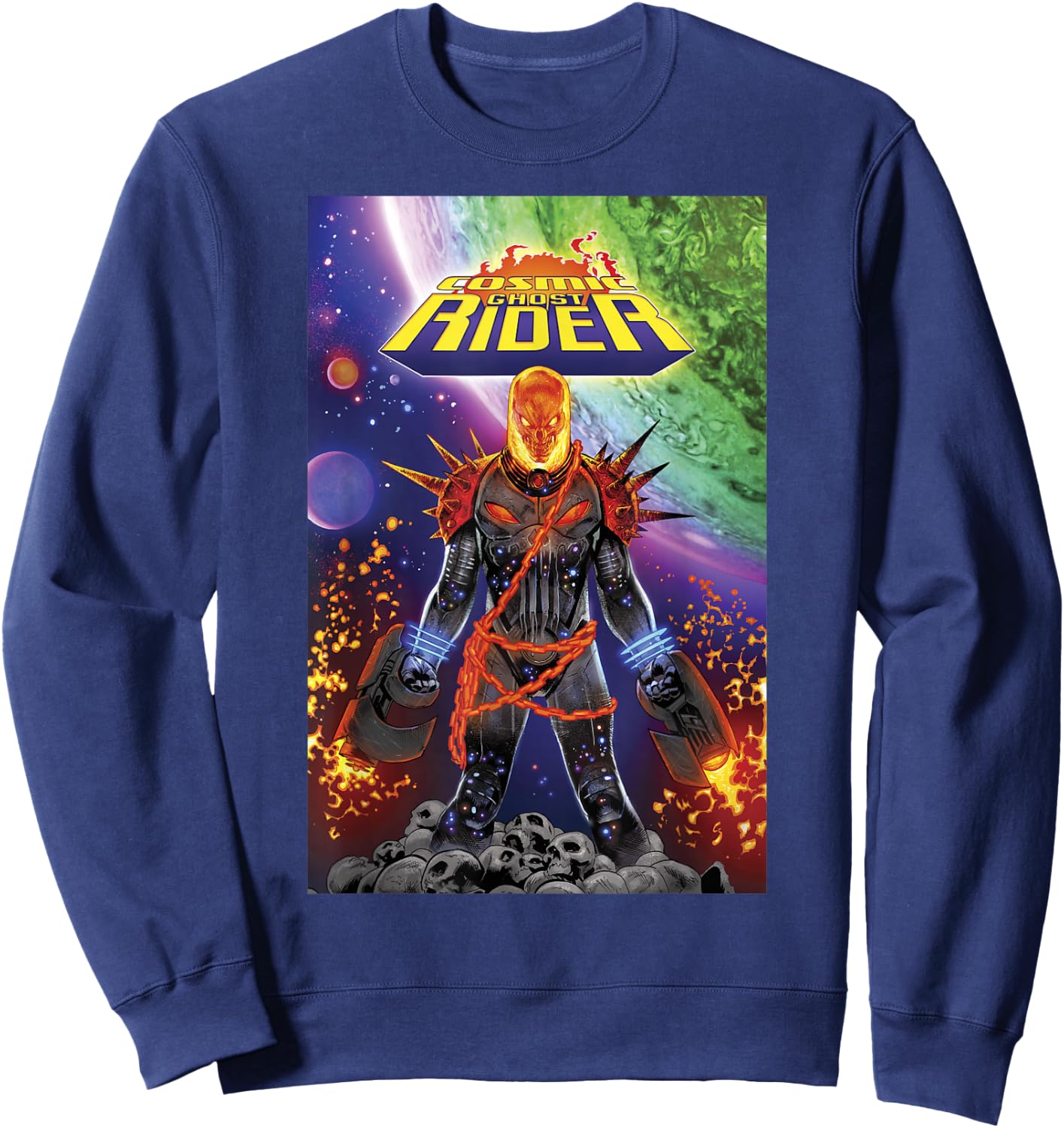 Marvel Cosmic Ghost Rider Comic Book Cover V1 Sweatshirt - Sweatshirt | Navy