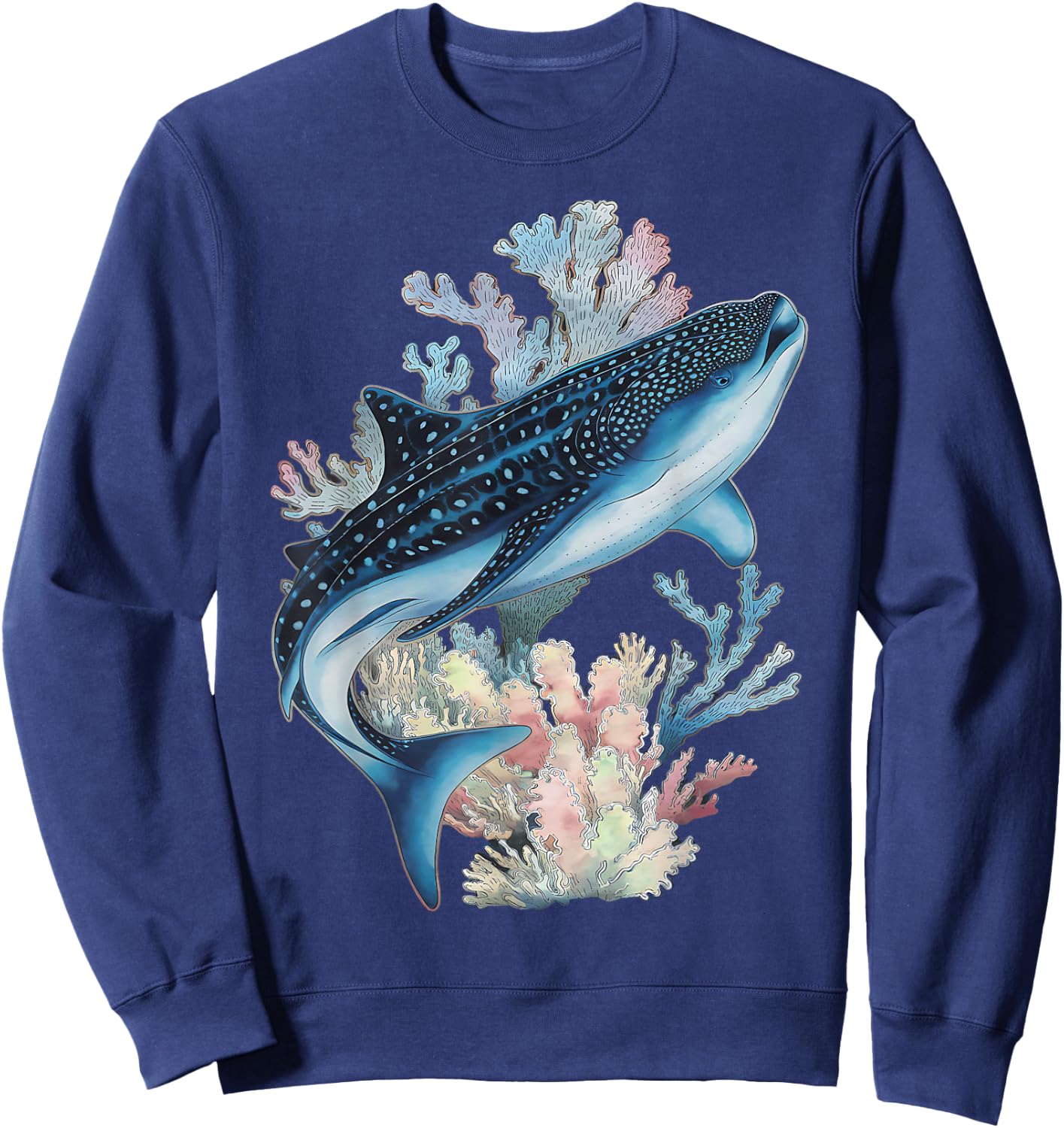 Whale Ocean Nature Marine Animal Beachy Sea Life Whale Ocean Sweatshirt - Sweatshirt | Navy