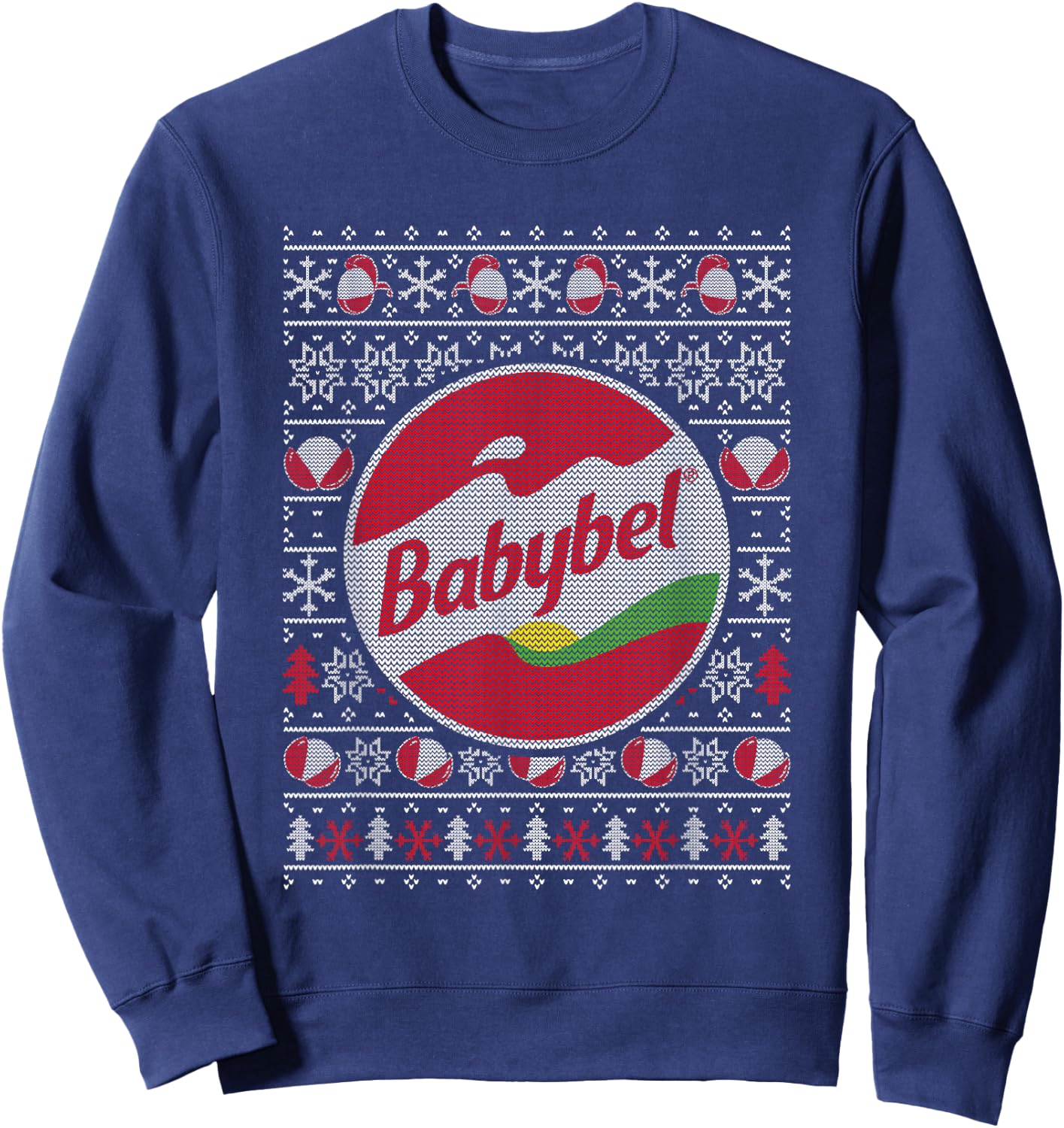 Babybel Christmas Knitting Pattern , Black, S Sweatshirt - Sweatshirt | Navy