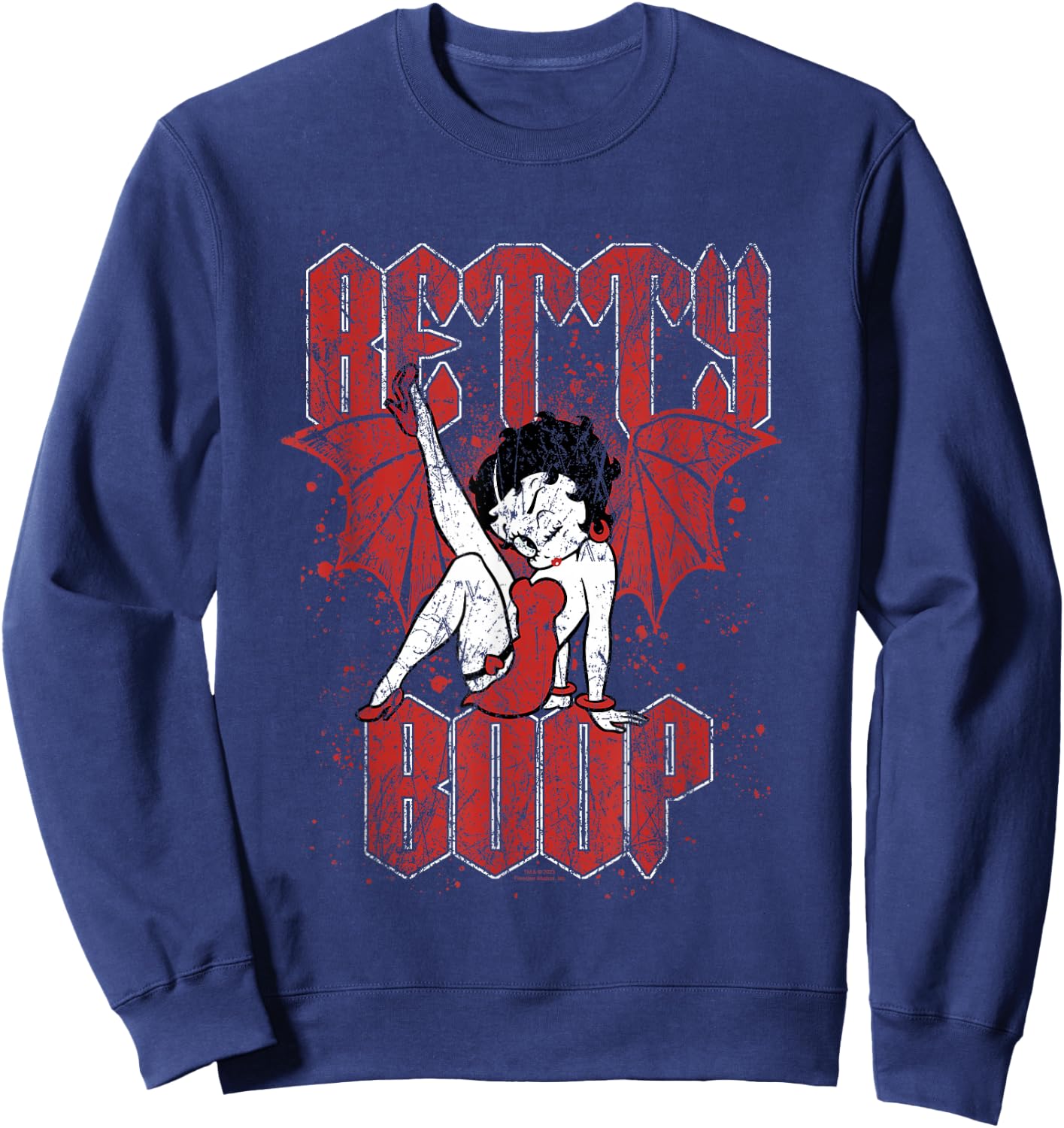 Betty Boop Betty with Wings Sweatshirt - Sweatshirt | Navy
