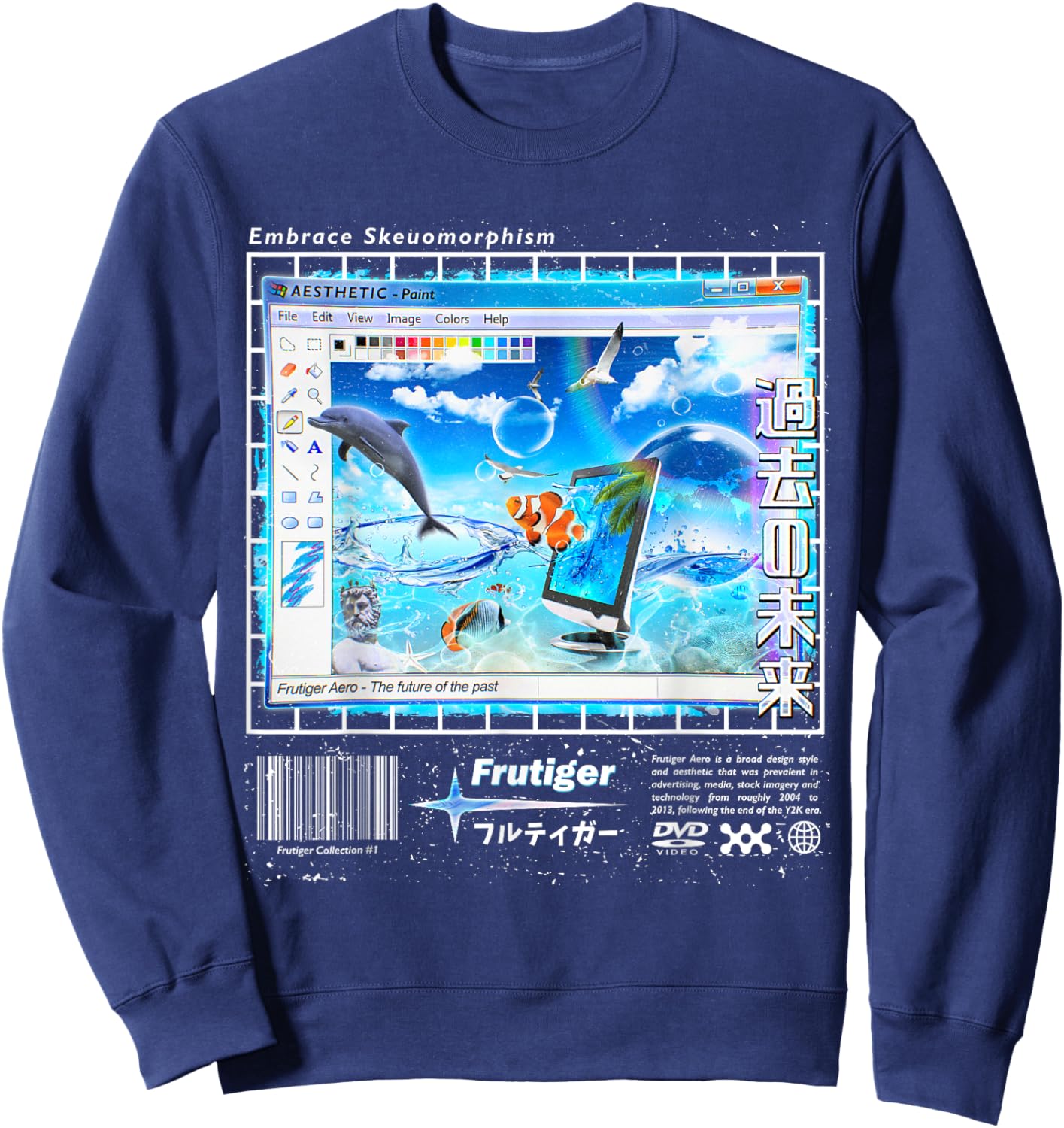 Frutiger Aero Fashion Collection Sweatshirt - Sweatshirt | Navy