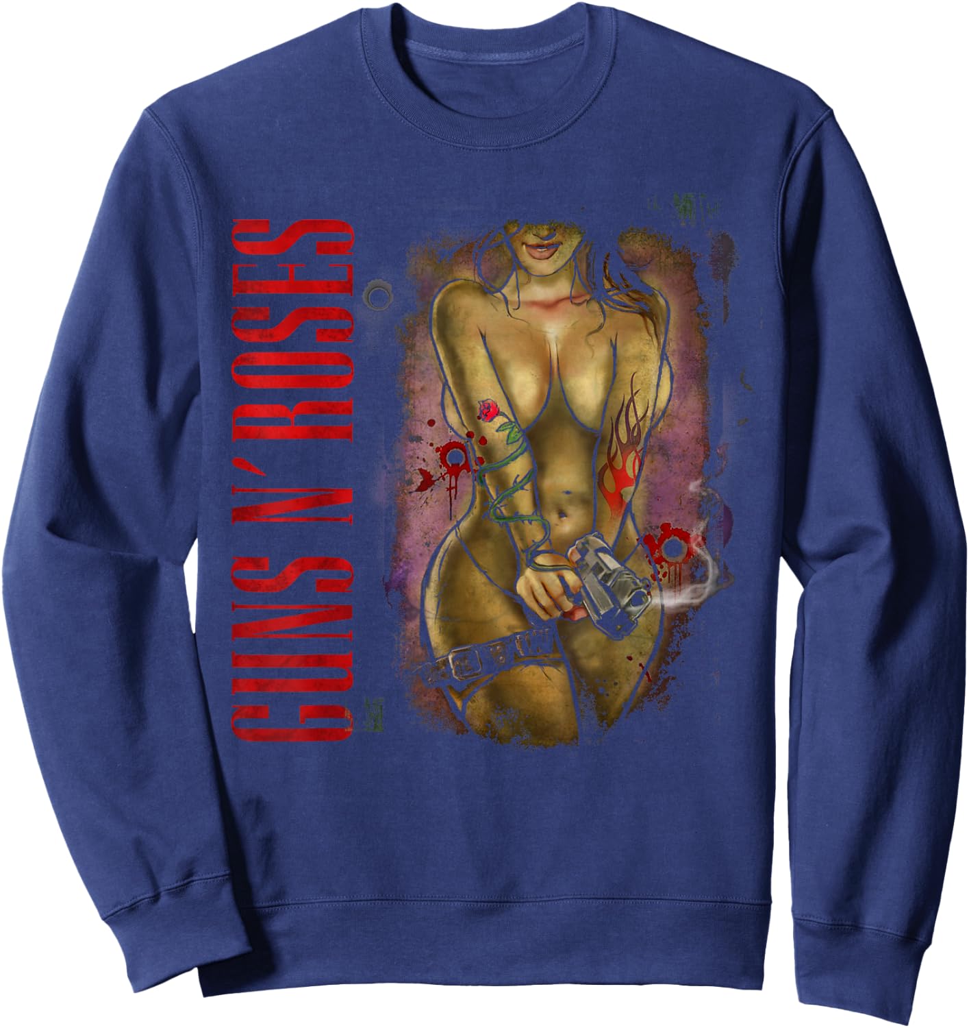 Guns N' Roses Official Gunslinger , black Sweatshirt - Sweatshirt | Navy