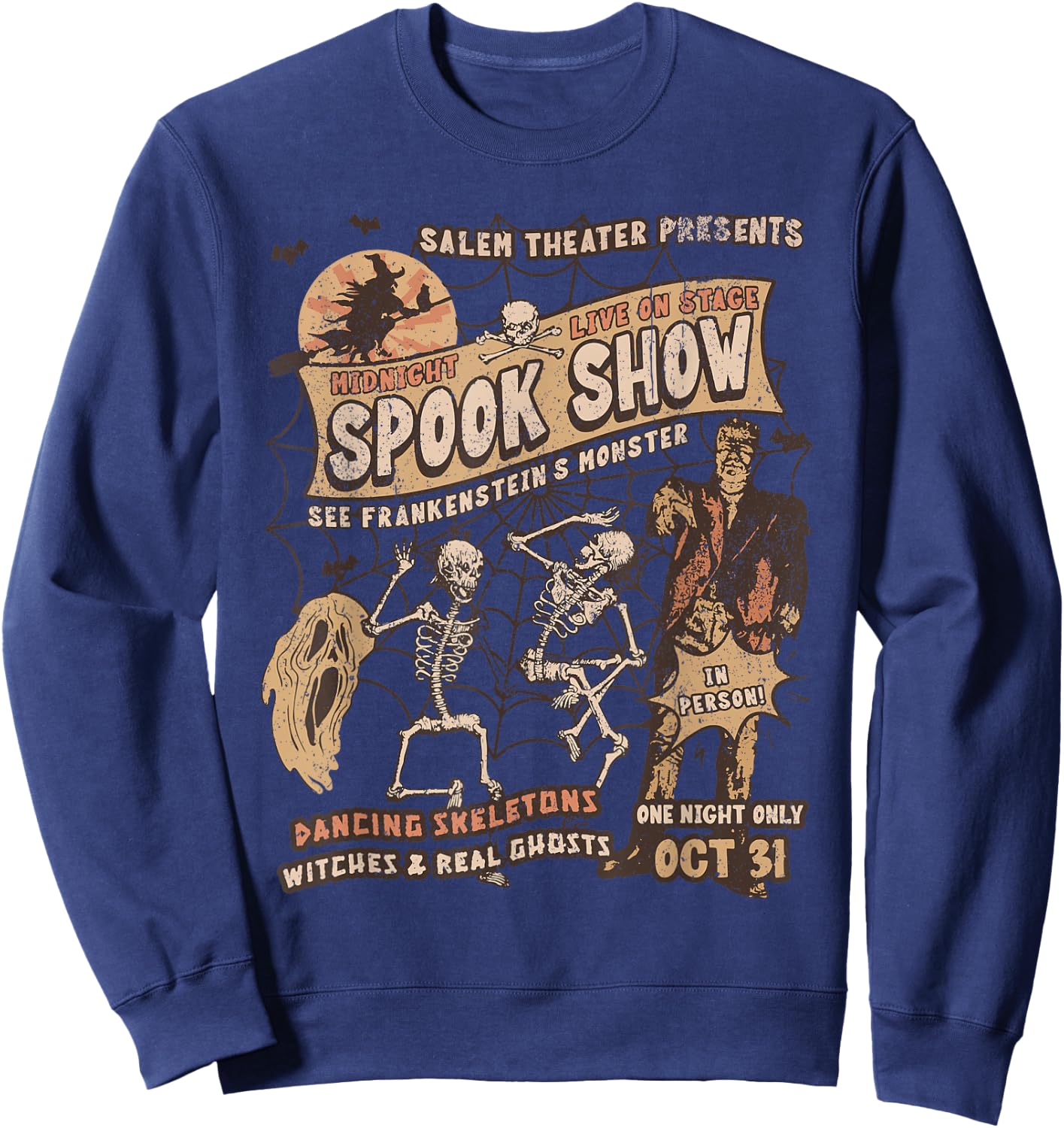 Punk Rock Monster Mummy Horror Movie Fan Halloween Ghosts Sweatshirt - Sweatshirt | Navy