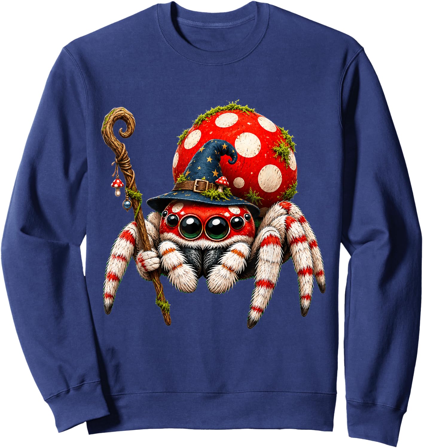 Jumping Spider Arachnid Lover Kawaii Sweatshirt - Sweatshirt | Navy
