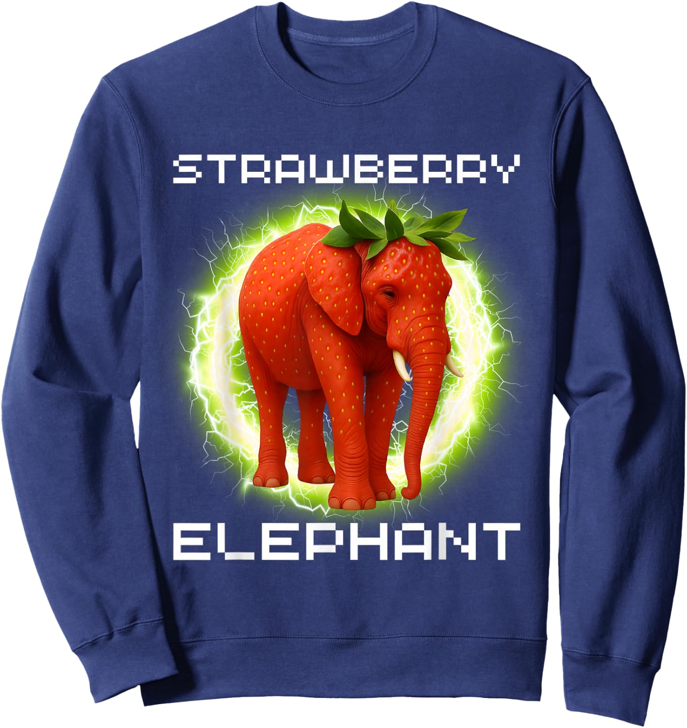 Erdbeer-Elefant Italienisches Gehirnrot-Meme-Hemd für Kinder Sweatshirt - Sweatshirt | Navy