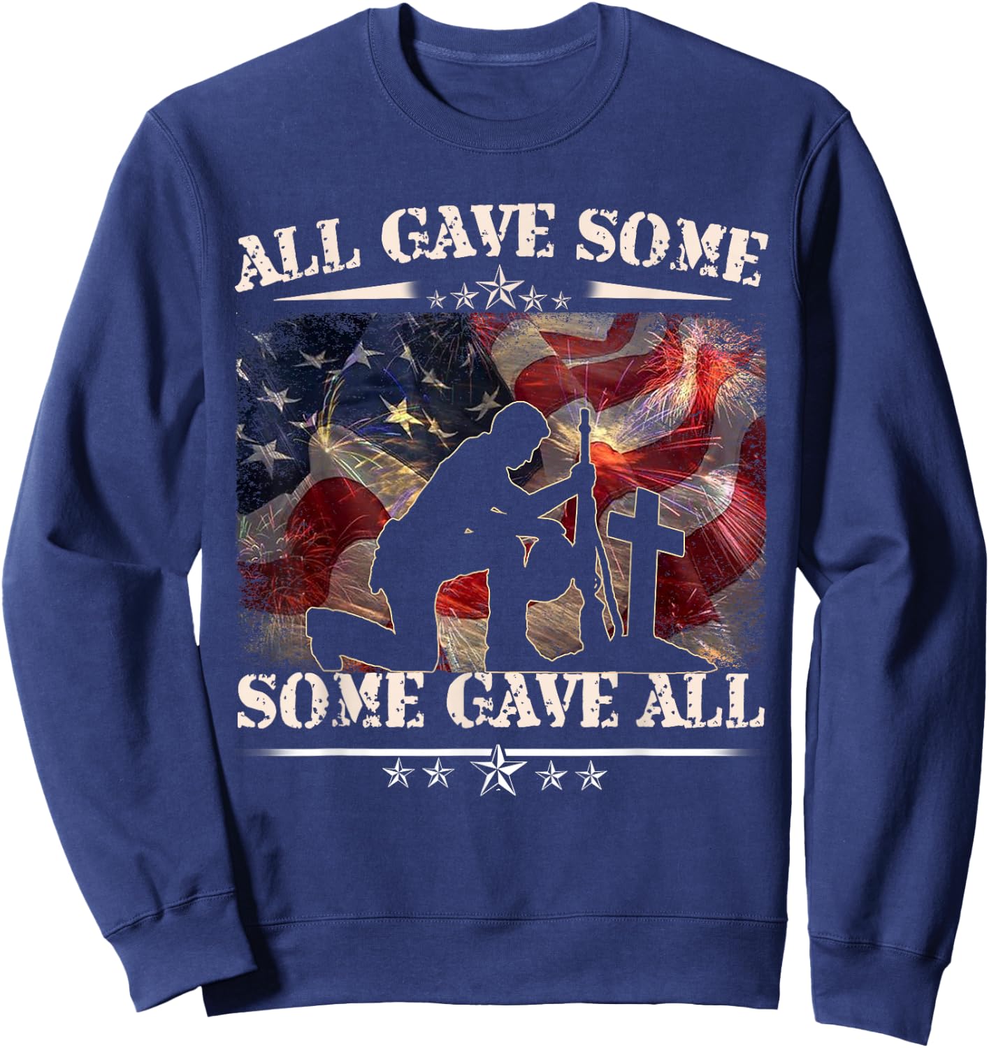 All Gave Some Some Gave All Veteran & Memorial's Day Sweatshirt - Sweatshirt | Navy