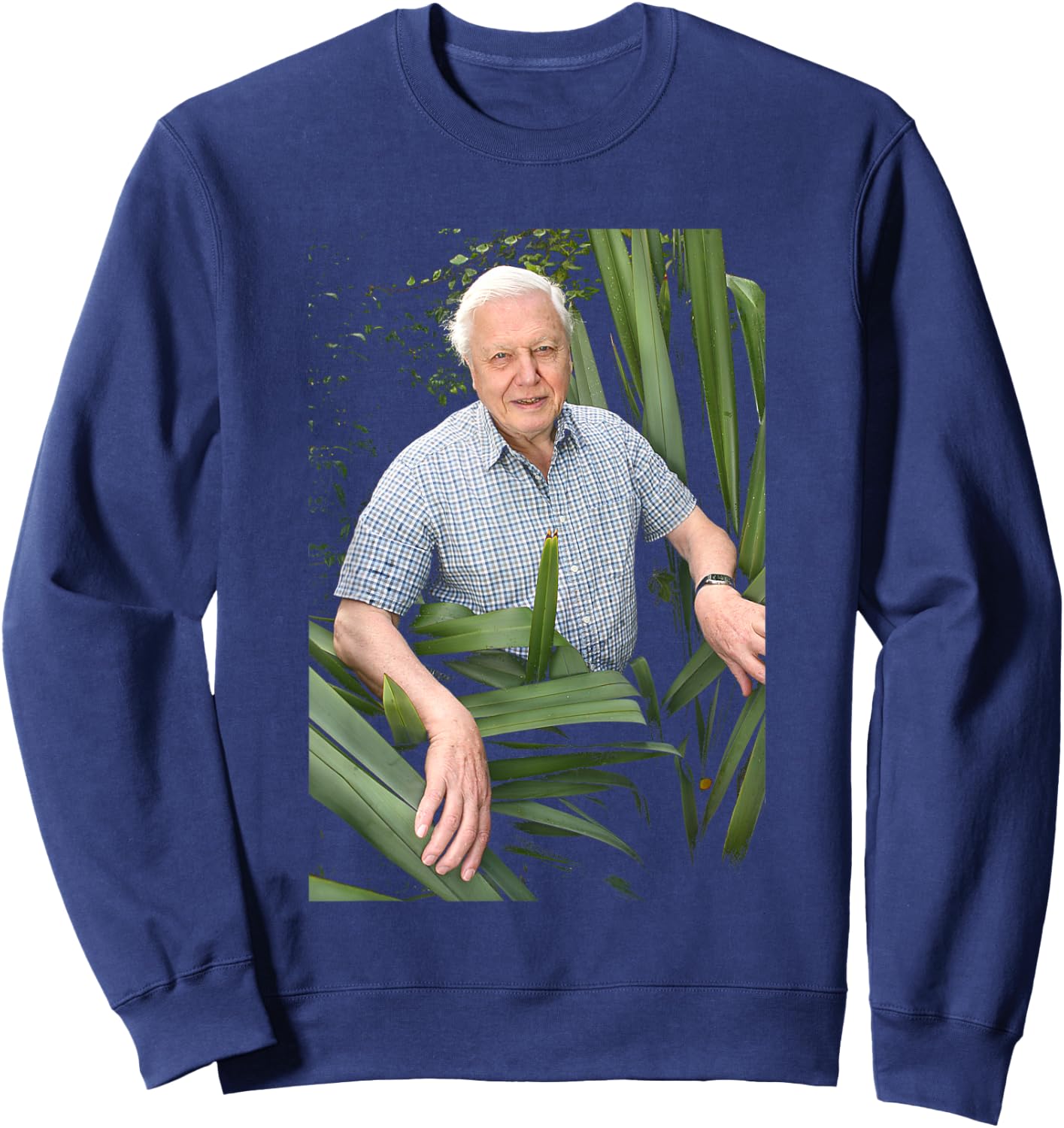 David Attenborough Amongst Nature Documentarian Sweatshirt - Sweatshirt | Navy