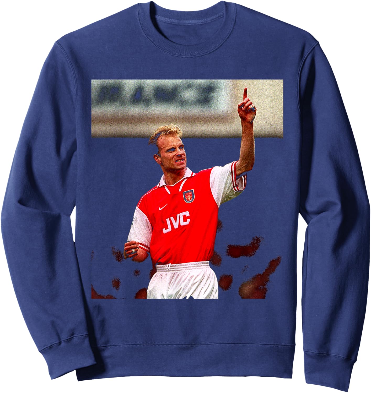Football Player Dennis Bergkamp Arsenal in Highbury 1998 Sweatshirt - Sweatshirt | Navy