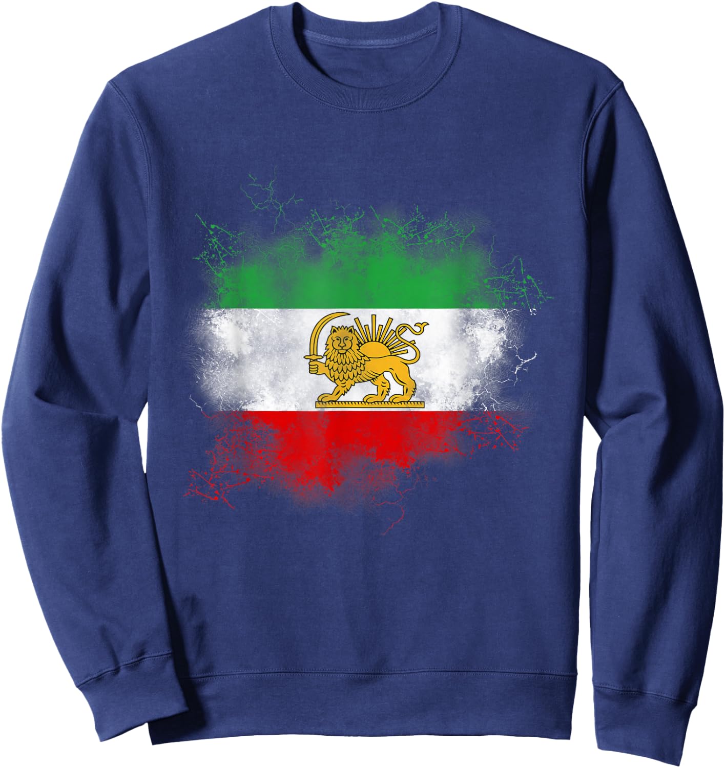 Iranian flag, Iran lion, Persian flag, Iran. , Black, S Sweatshirt - Sweatshirt | Navy