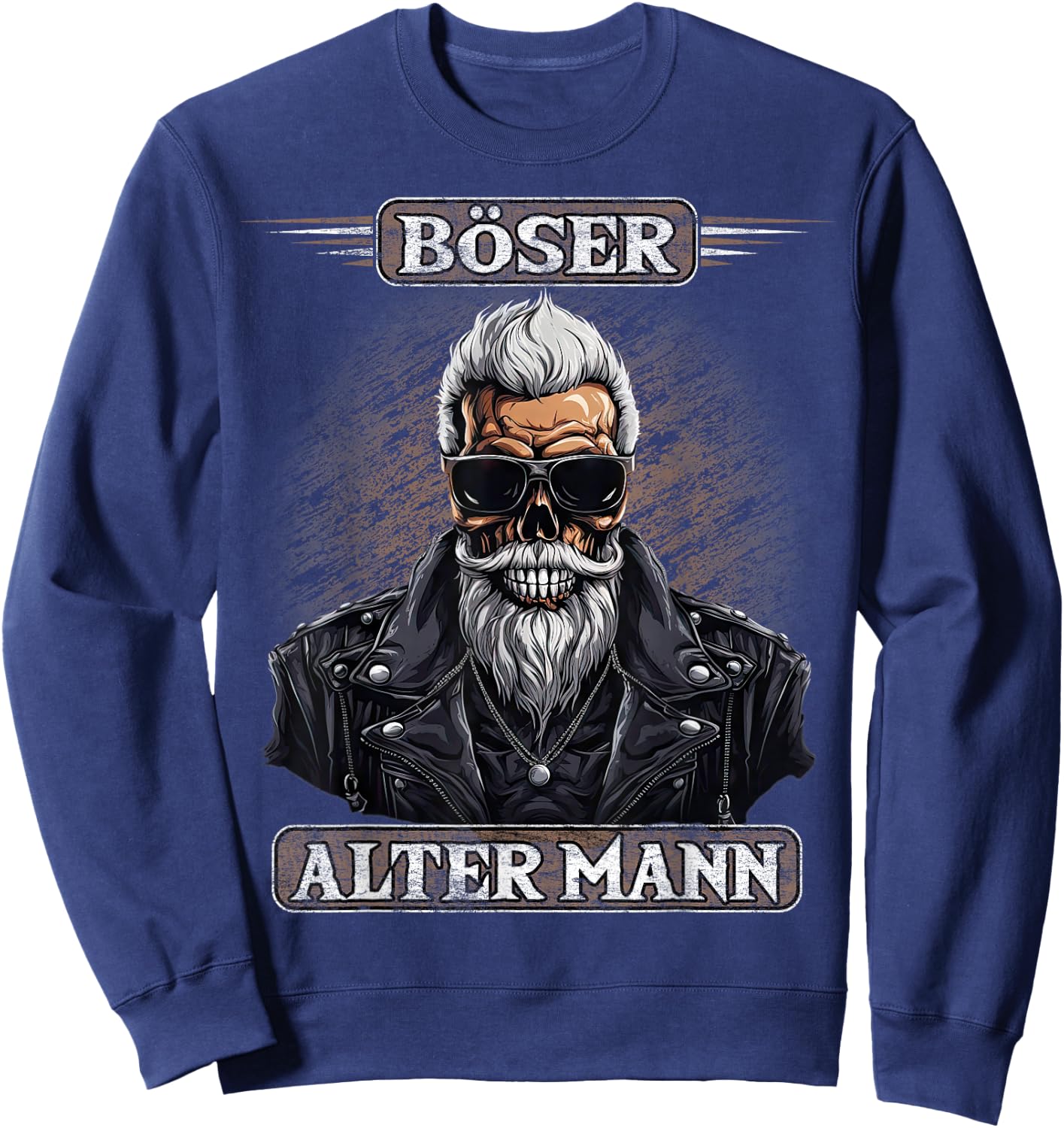 Böser alter Mann Herren Motorrad Biker Sarkasmus Sweatshirt - Sweatshirt | Navy