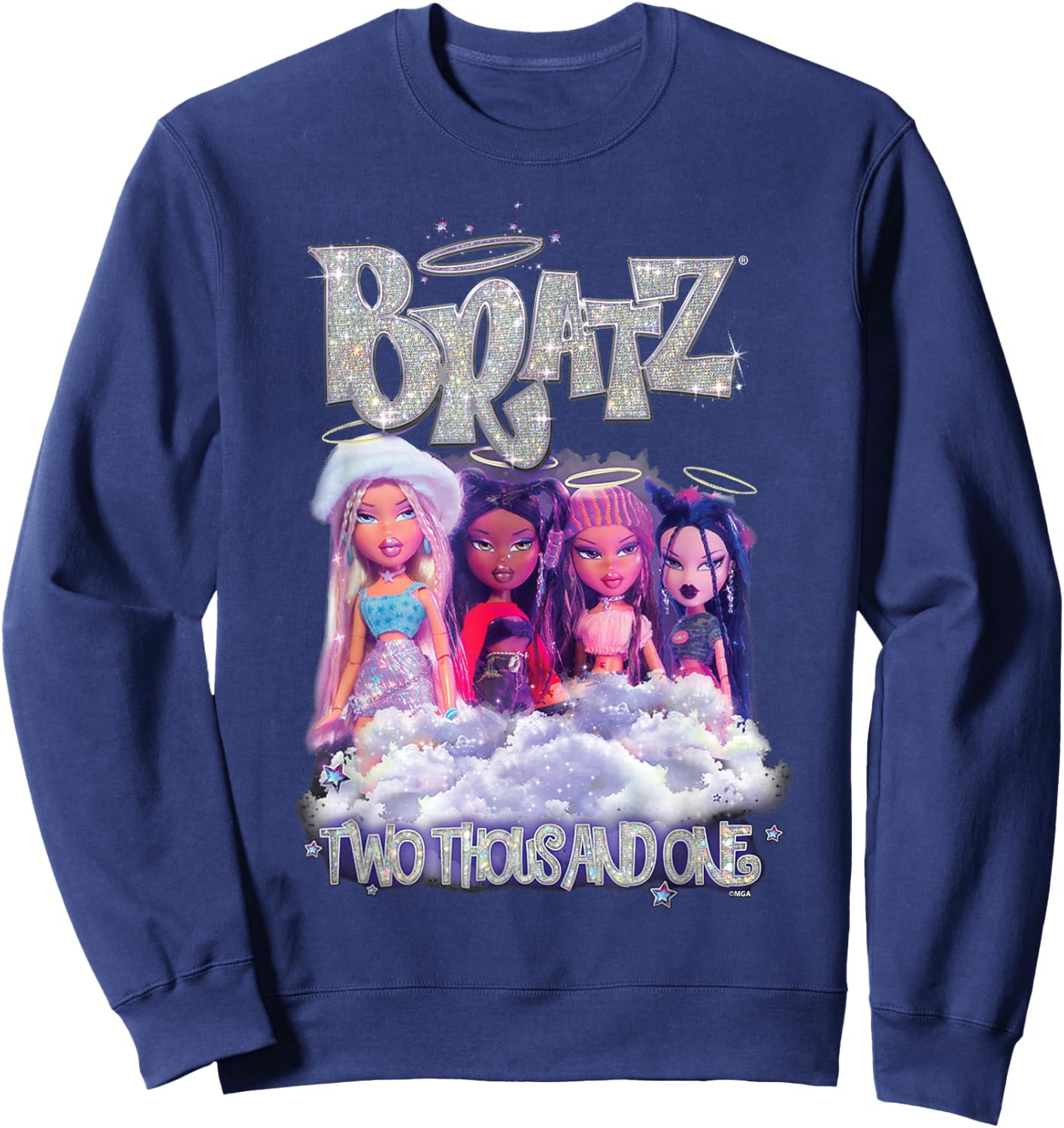 Two Thousand and One Girls Glitter Bratz , Black, S Sweatshirt - Sweatshirt | Navy