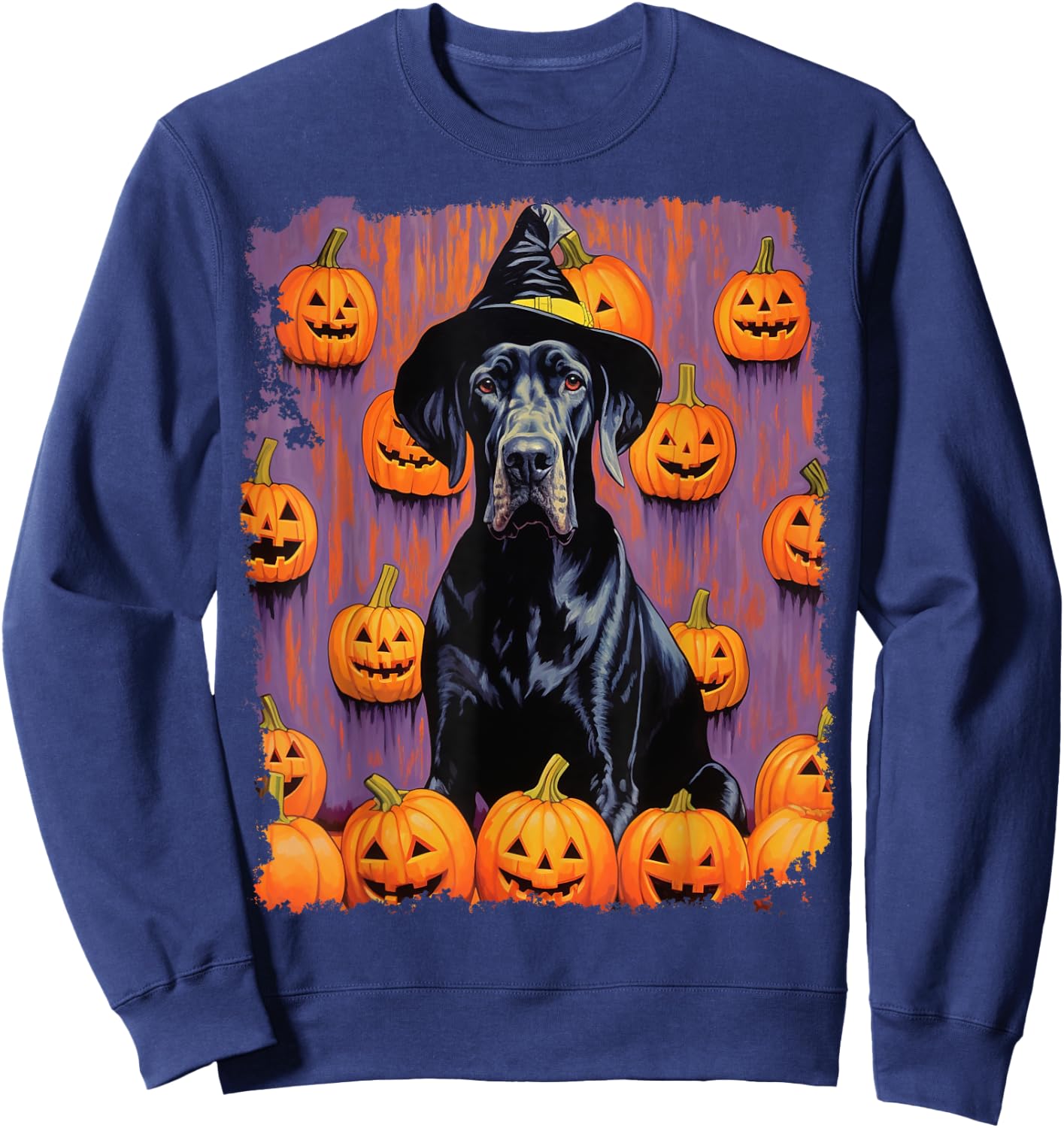 Halloween Dog Great Dane Sweatshirt - Sweatshirt | Navy