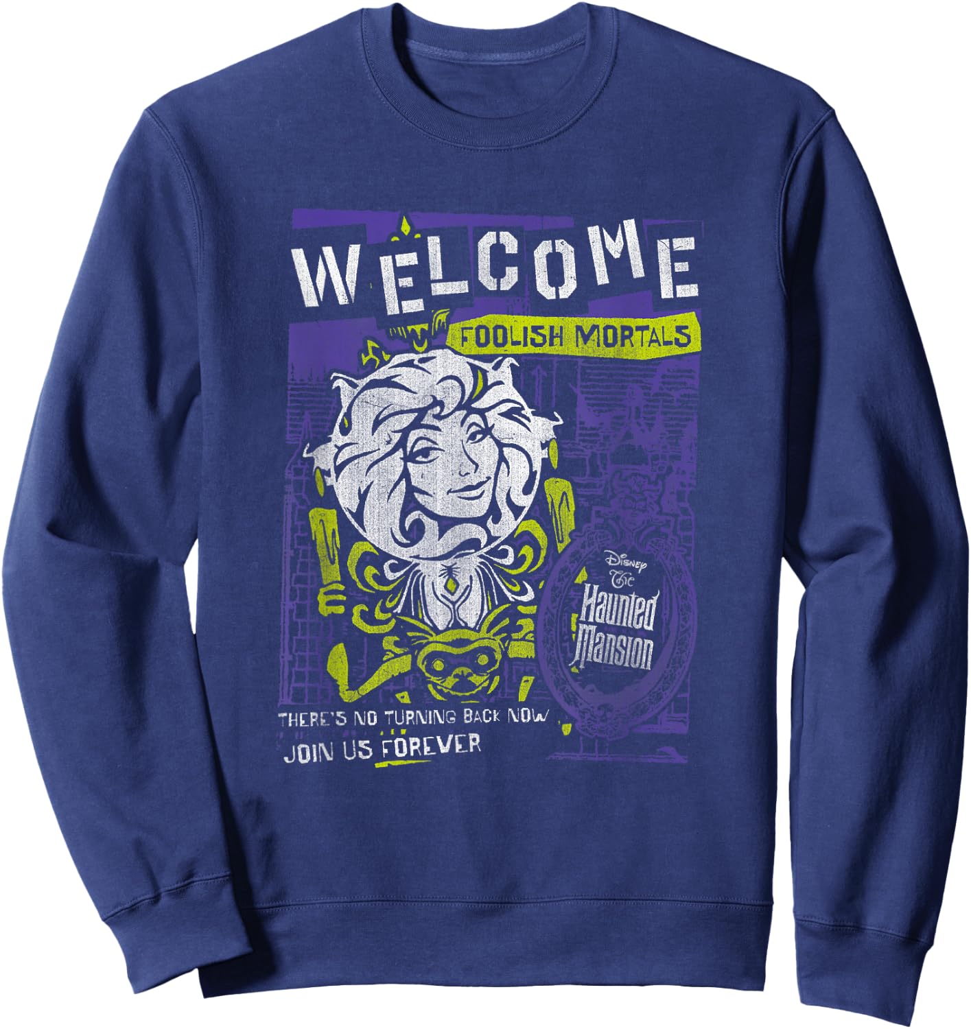 The Haunted Mansion Welcome Foolish Mortals Madame Leota Sweatshirt - Sweatshirt | Navy