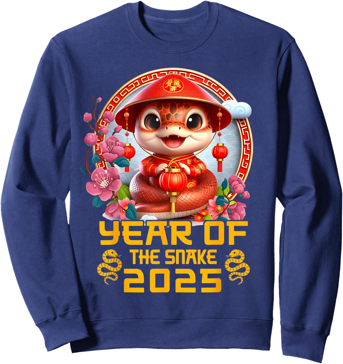 Chinese New Year Toddlers Kids Year Of the Snake 2025 Sweatshirt - Sweatshirt | Navy