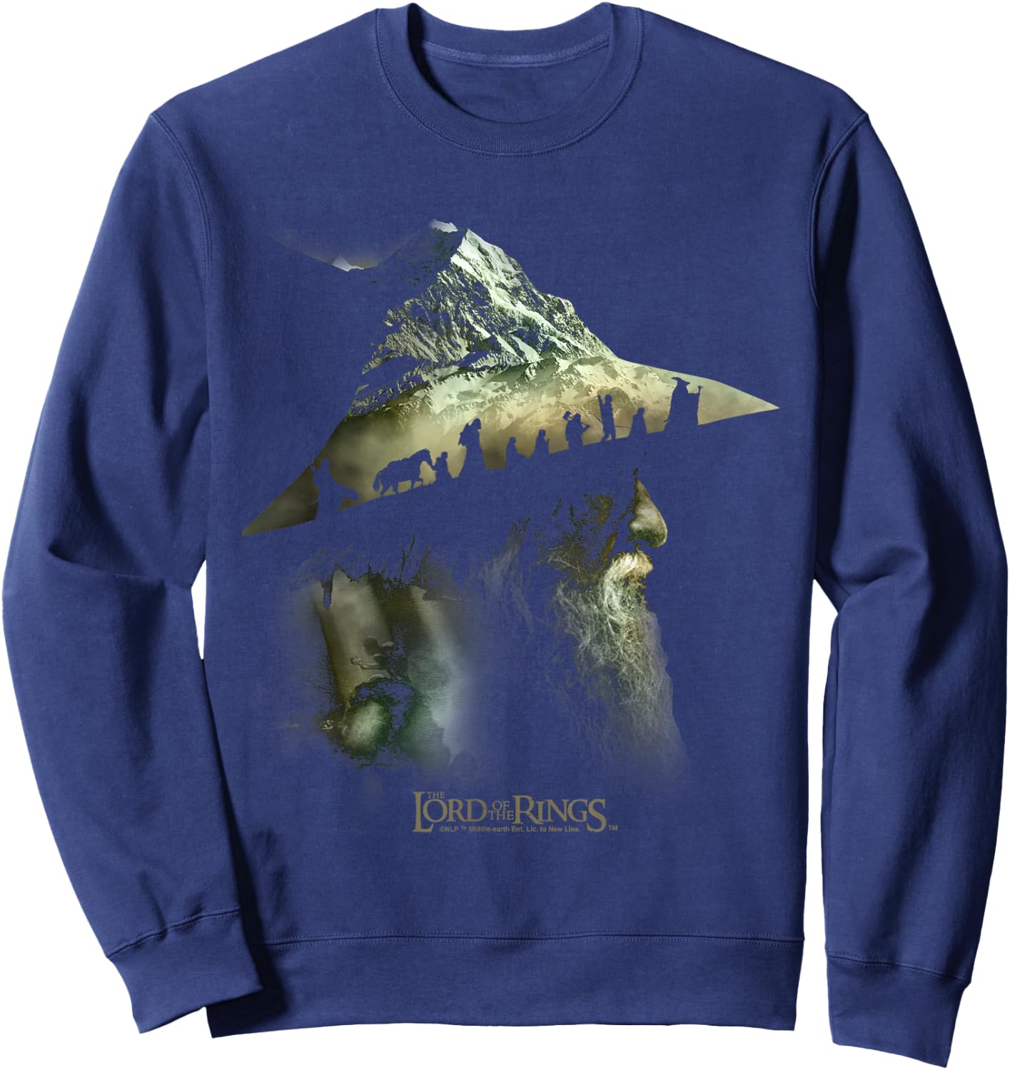 The Lord of the Rings Gandalf Fellowship Mountains Sweatshirt - Sweatshirt | Navy