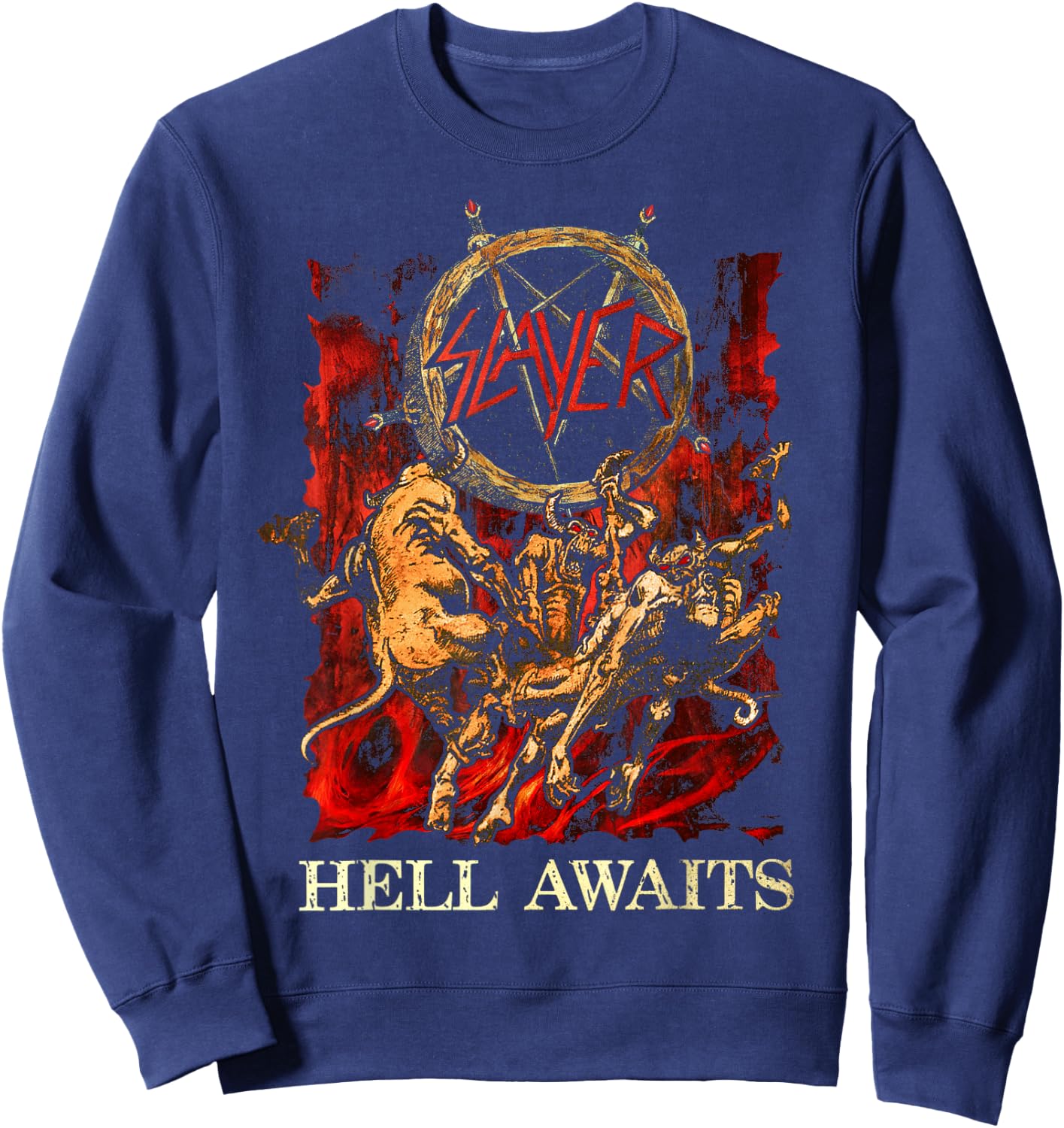 Slayer - Hell Awaits 35th Anniversary , black Sweatshirt - Sweatshirt | Navy
