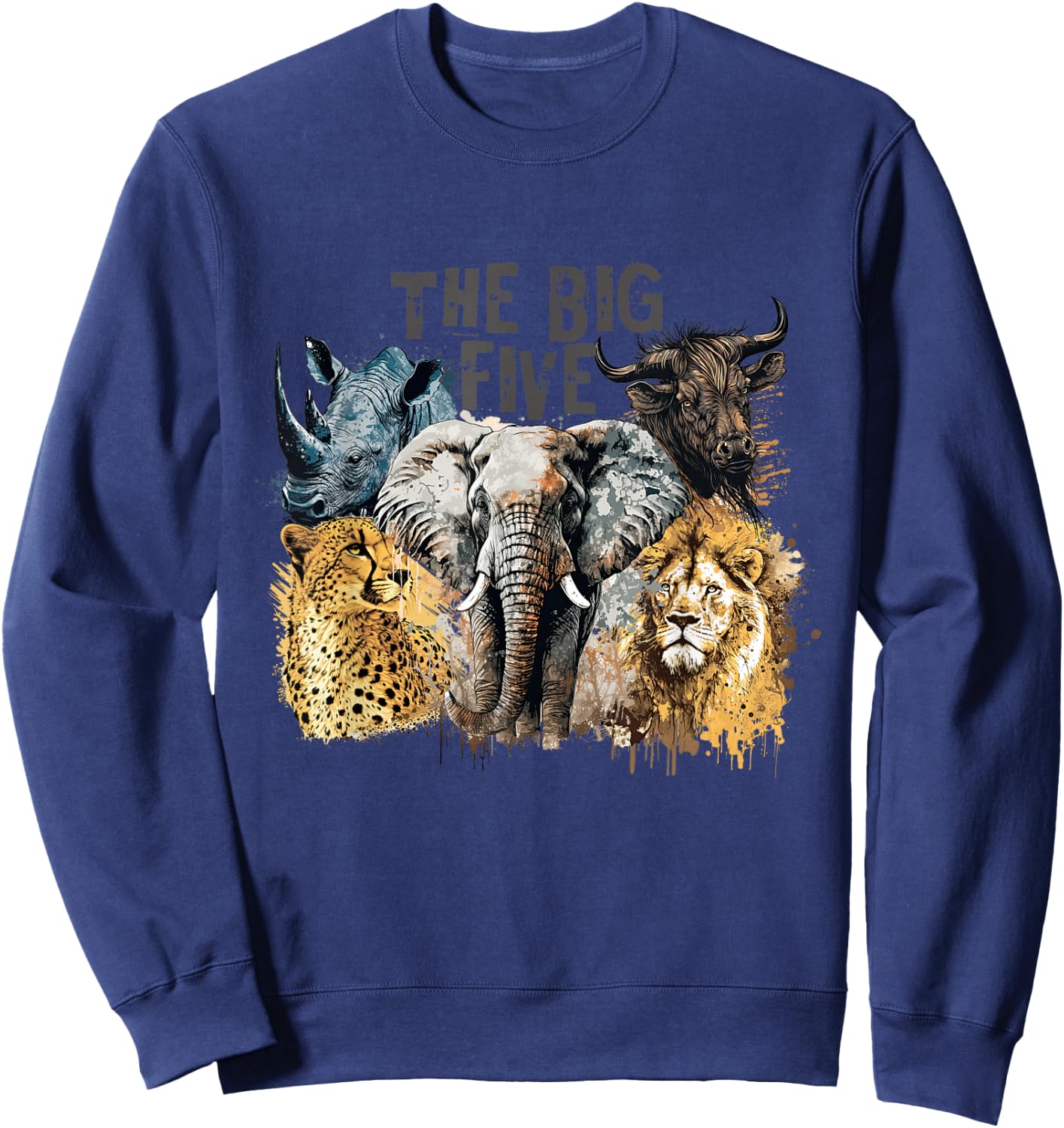 Die großen fünf südafrikanischen Tiere Sweatshirt - Sweatshirt | Navy