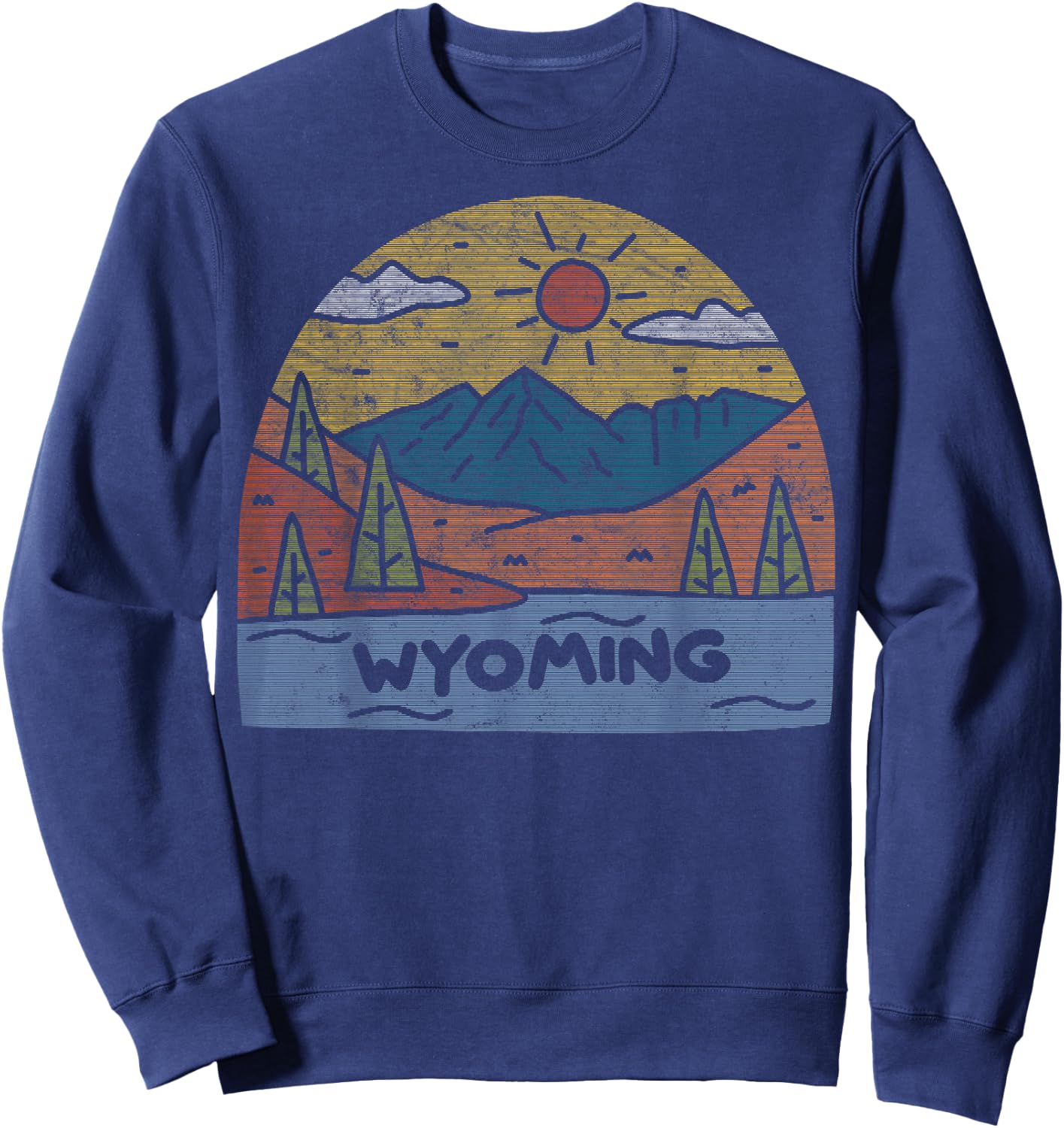 Wyoming Cowboy State National Park Grand Teton Jackson Hole Sweatshirt - Sweatshirt | Navy