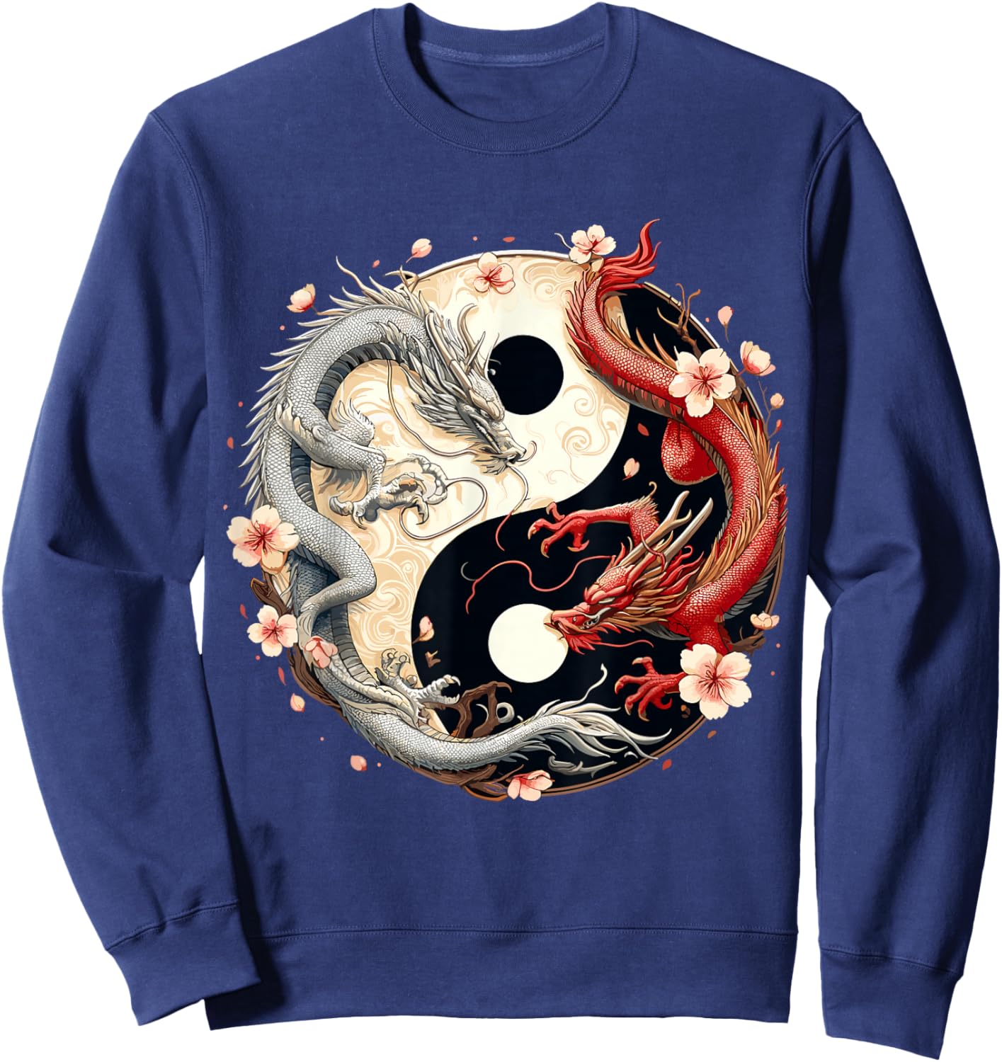 Yin Yang Dragon Chinese Year Sweatshirt - Sweatshirt | Navy