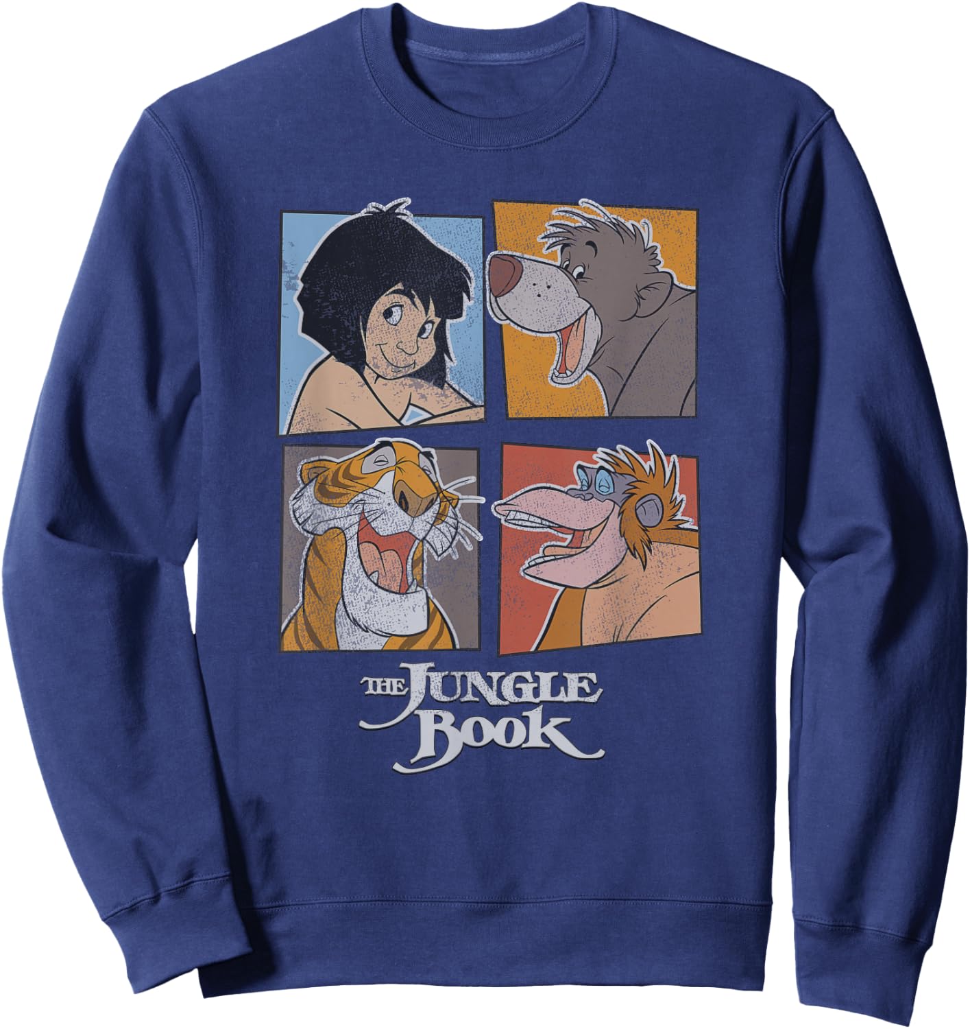 Disney The Jungle Book Character Box Up Poster Sweatshirt - Sweatshirt | Navy