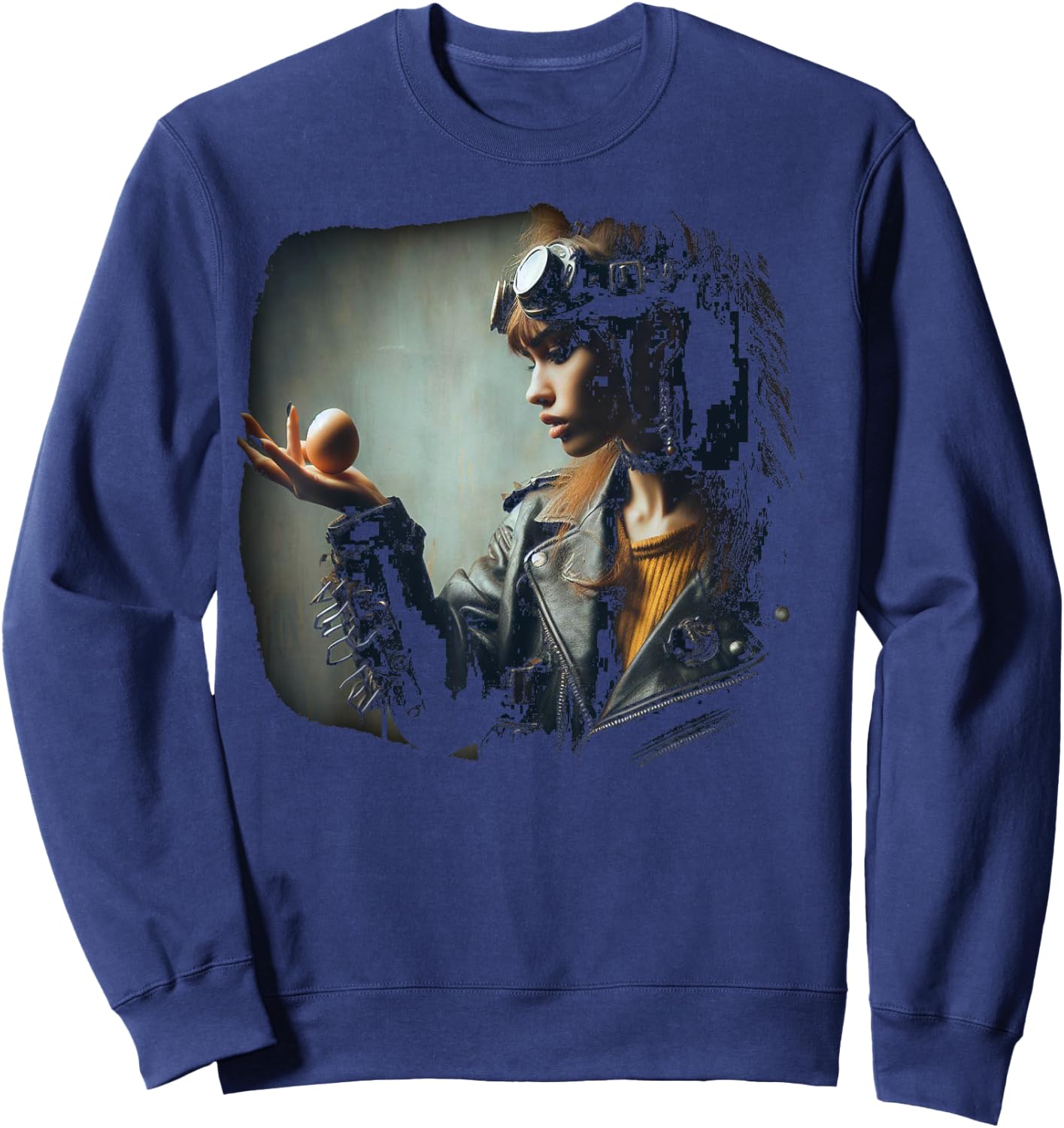 B. F. Raid Who Cracked The Egg Sweatshirt - Sweatshirt | Navy