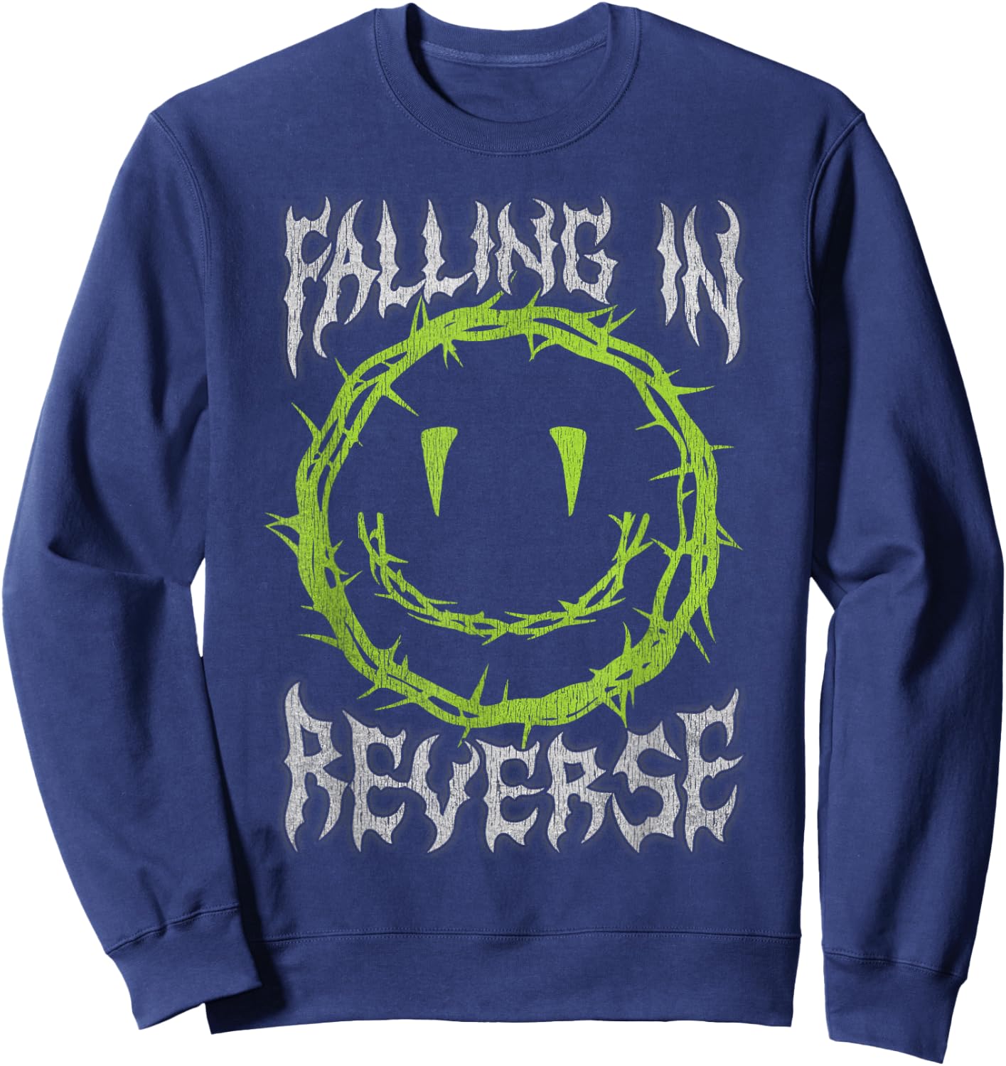 Falling In Reverse Smiley Thorns , black Sweatshirt - Sweatshirt | Navy