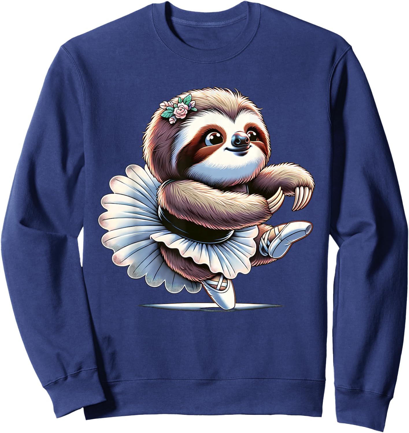 Ballerina Sloth Dancing Sweatshirt - Sweatshirt | Navy
