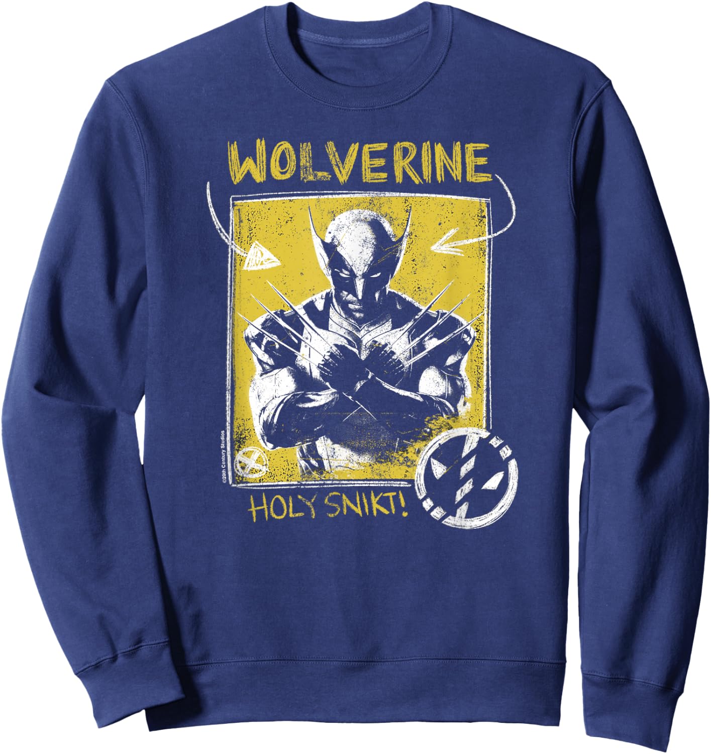 Marvel Deadpool & Wolverine Holy Snikt Wolverine , Black, S Sweatshirt - Sweatshirt | Navy